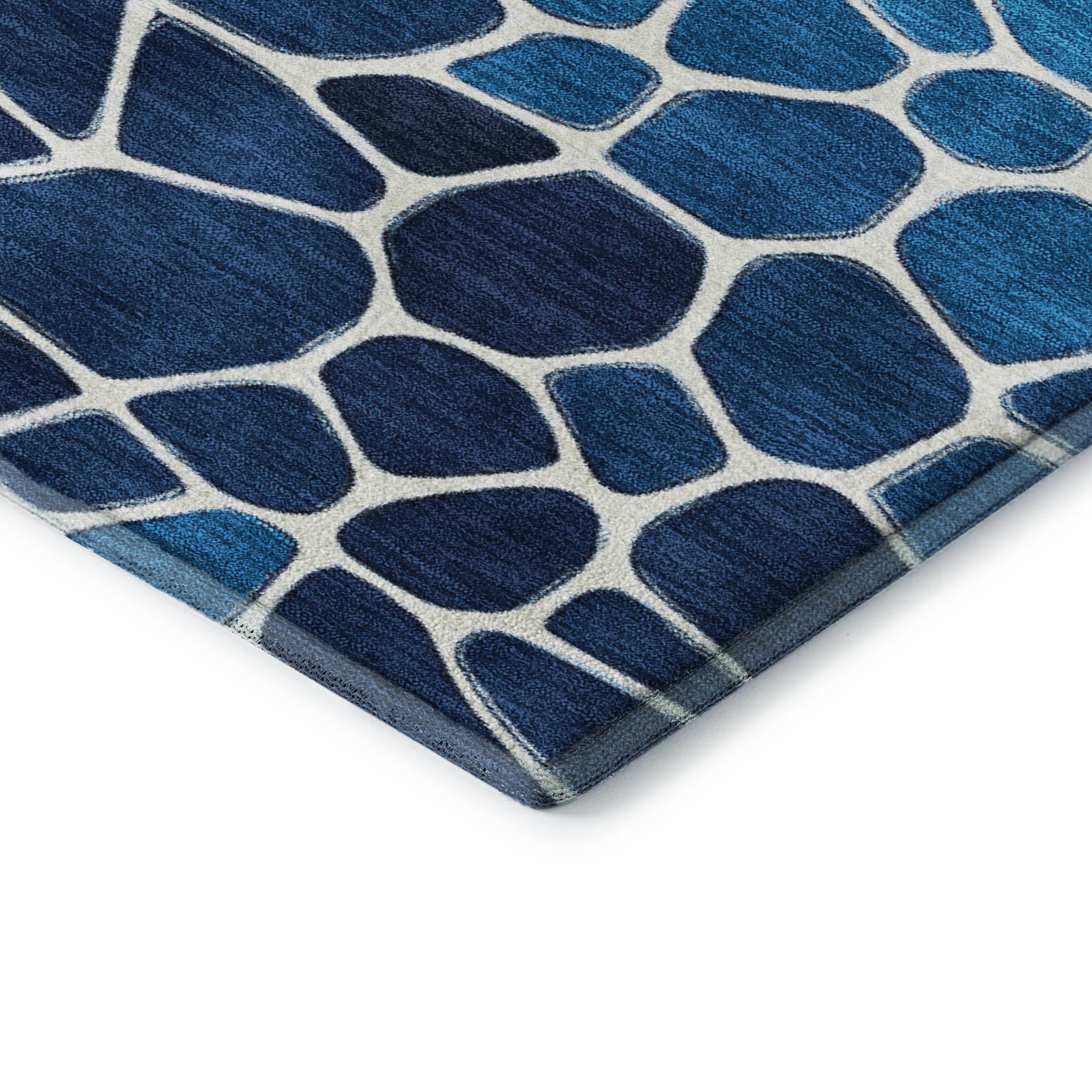 Ghent Machine Washable Transitional Blue Rug 1'8" x 2'6" #shape_Rectangle