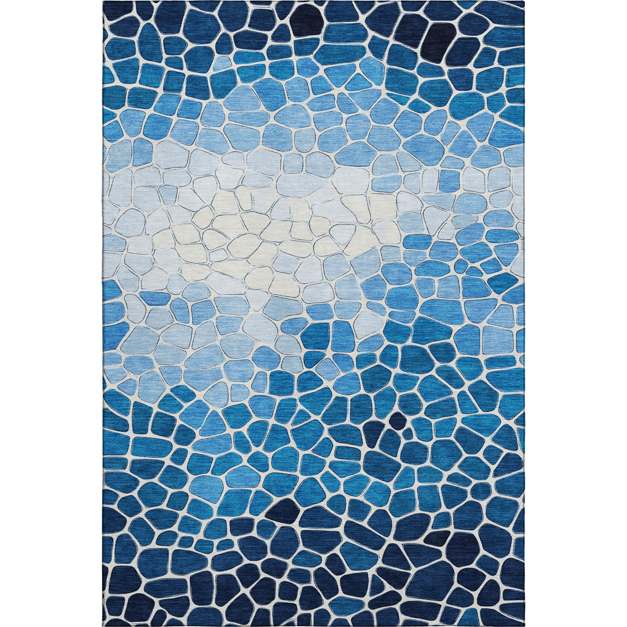 Ghent Machine Washable Transitional Blue Rug 2'6" x 3'10" #shape_Rectangle