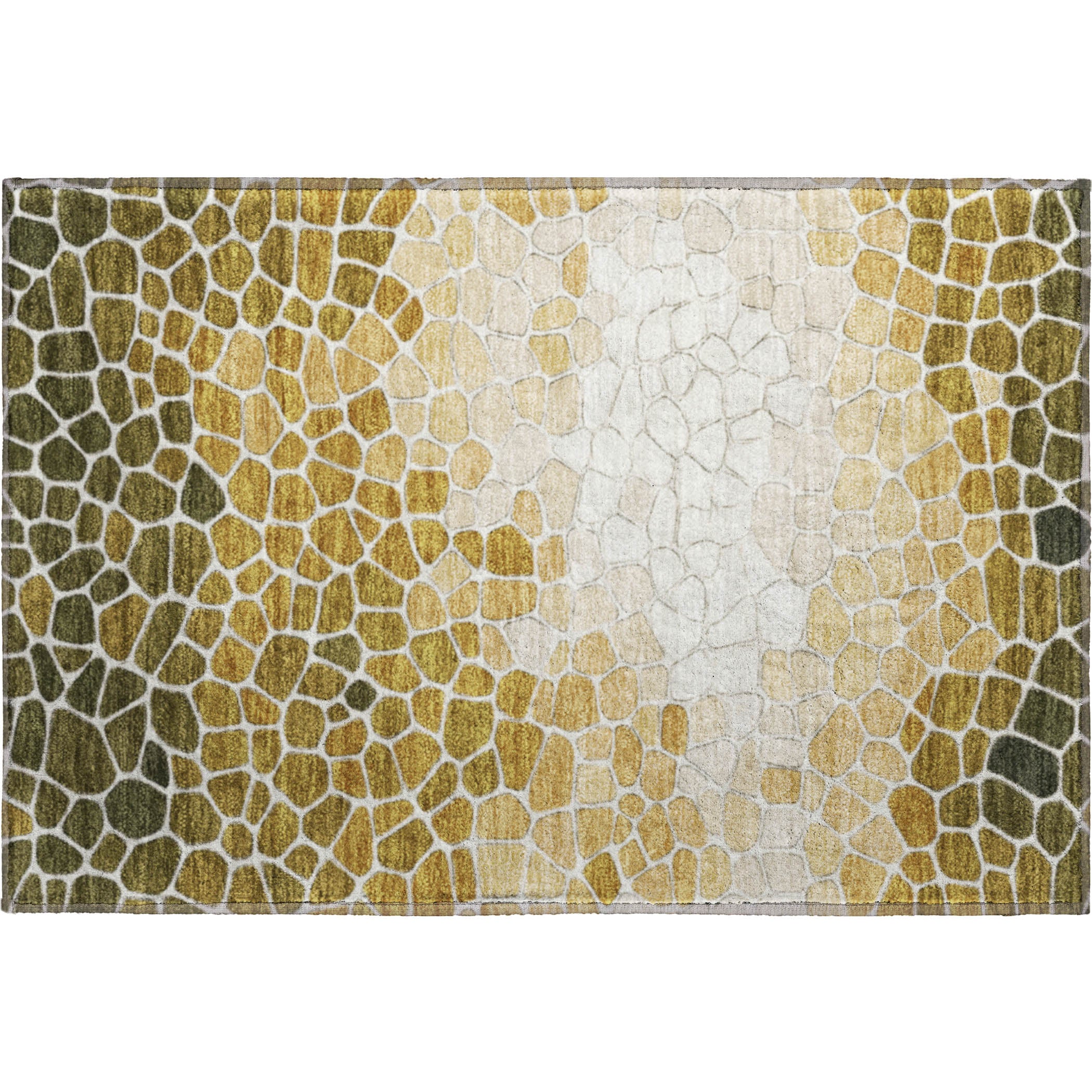 Ghent Machine Washable Transitional Gold Rug 1'8" x 2'6" #shape_Rectangle