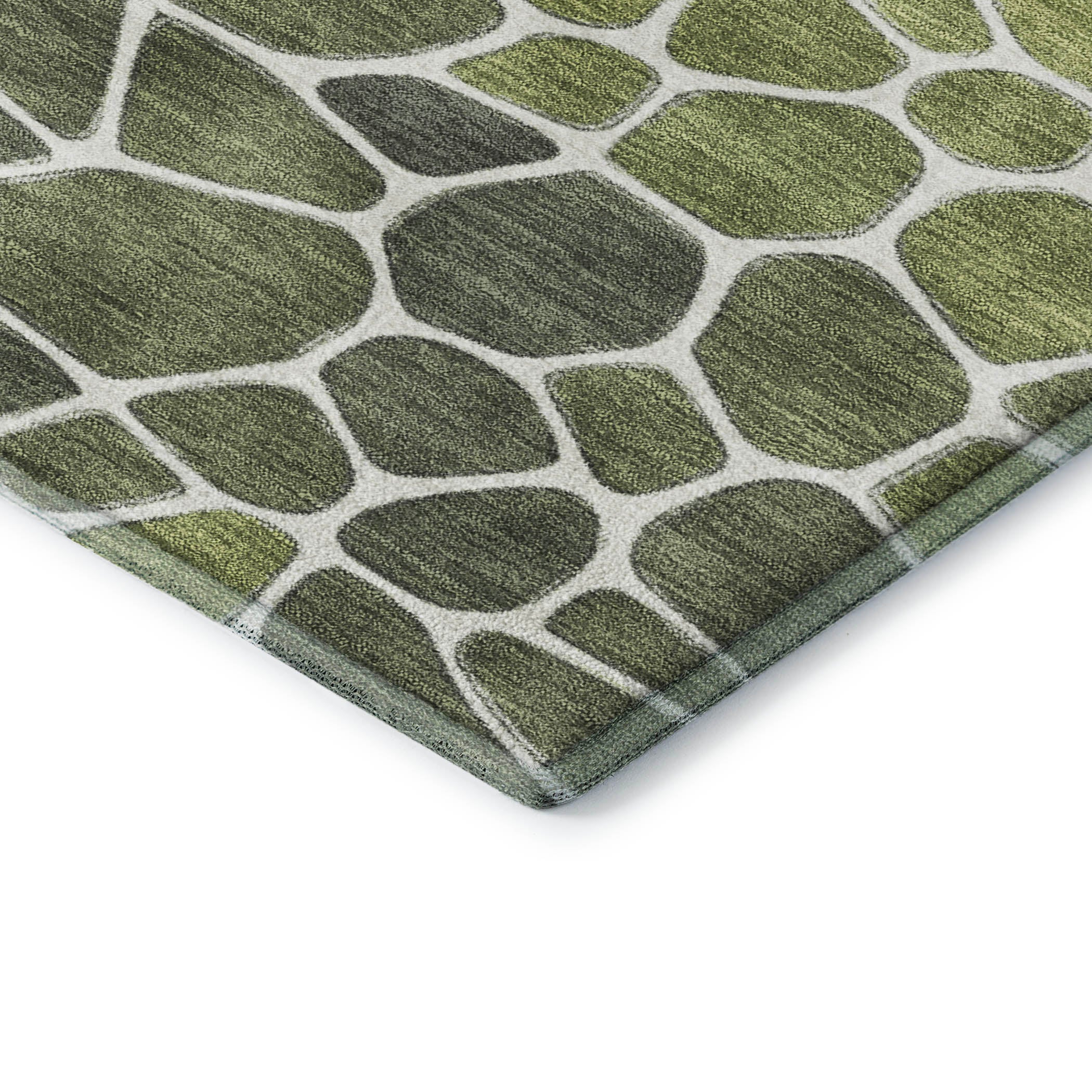 Ghent Machine Washable Transitional Green Rug 1'8" x 2'6" #shape_Rectangle