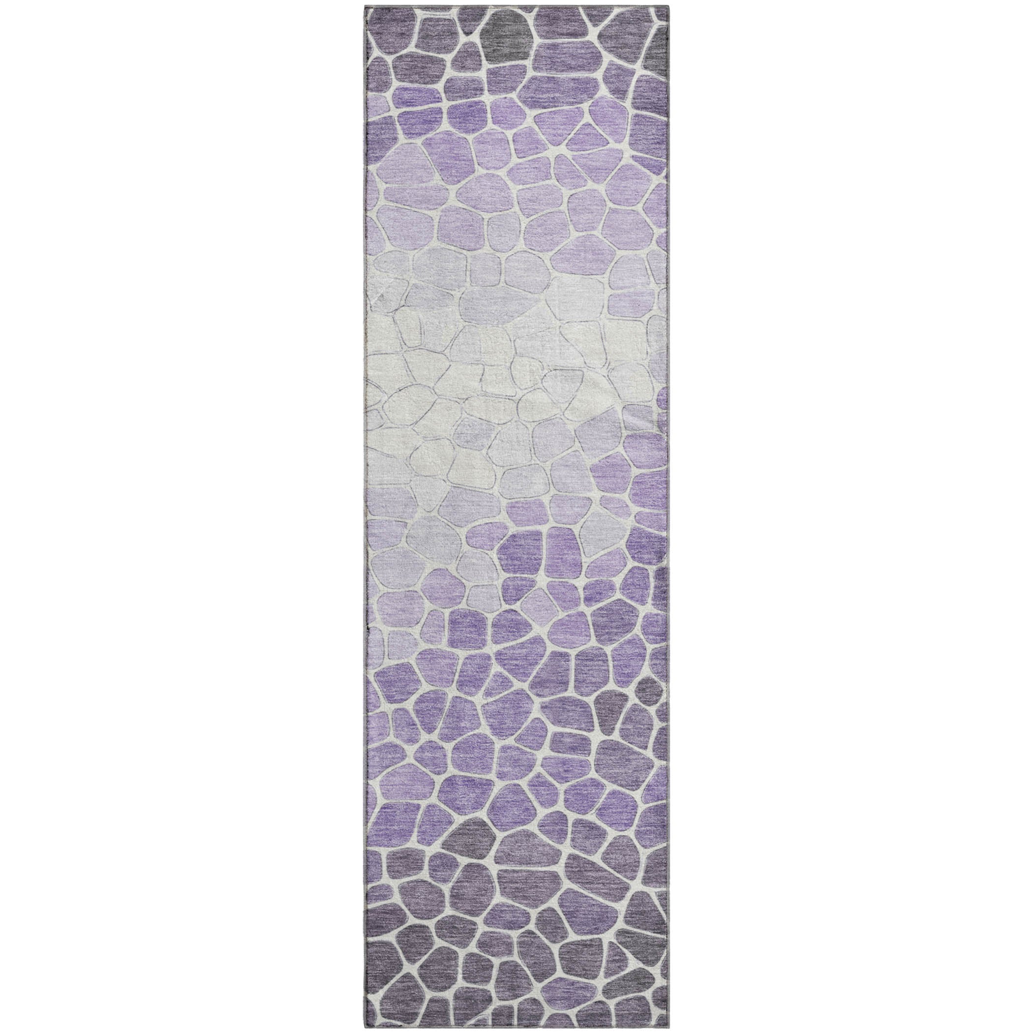 Ghent Machine Washable Transitional Purple Rug 2'3" x 7'6" #shape_Runner