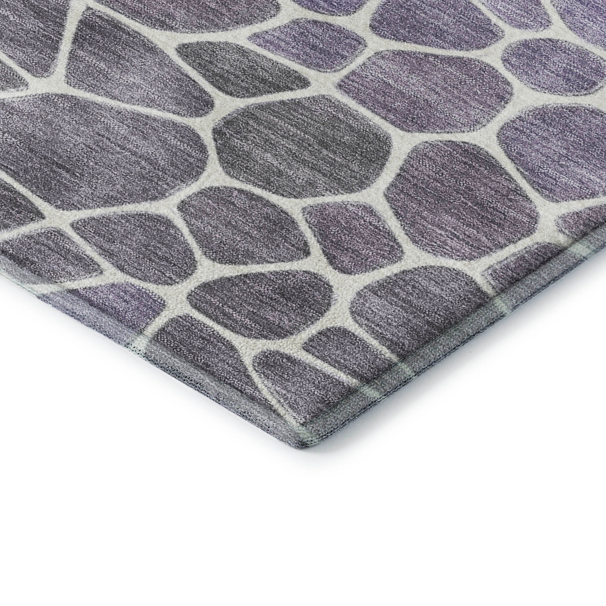 Ghent Machine Washable Transitional Purple Rug 1'8" x 2'6" #shape_Rectangle