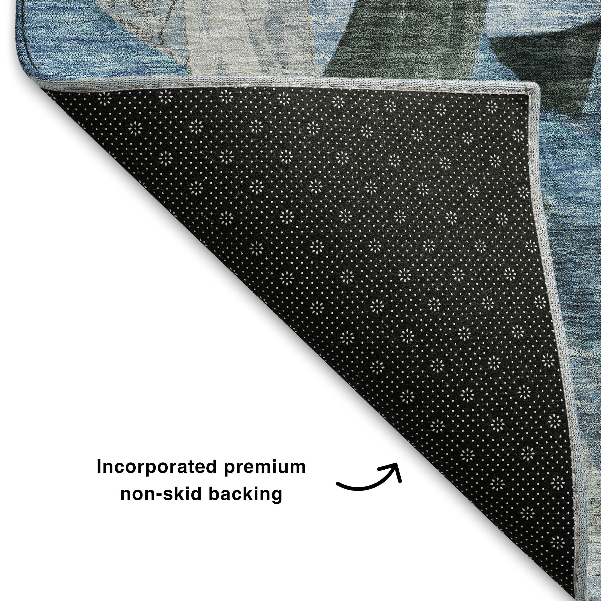 Athens Machine Washable Transitional Denim Blue Rug 1'8" x 2'6" #shape_Rectangle