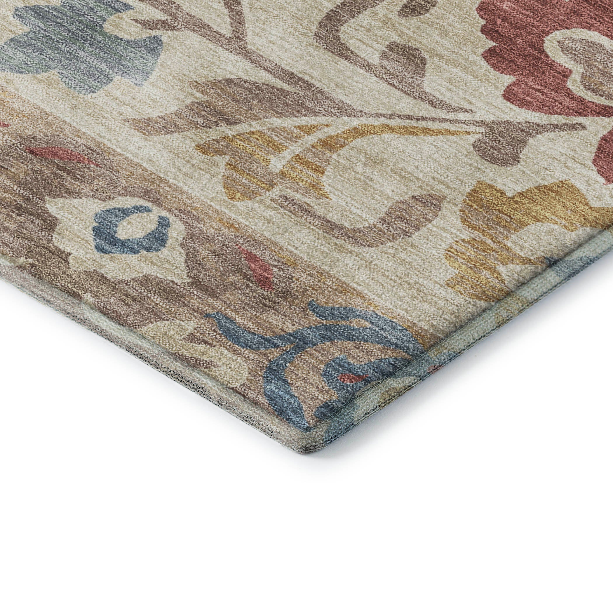 Nairobi Machine Washable Transitional Beige Brown Rug 1'8" x 2'6" #shape_Rectangle