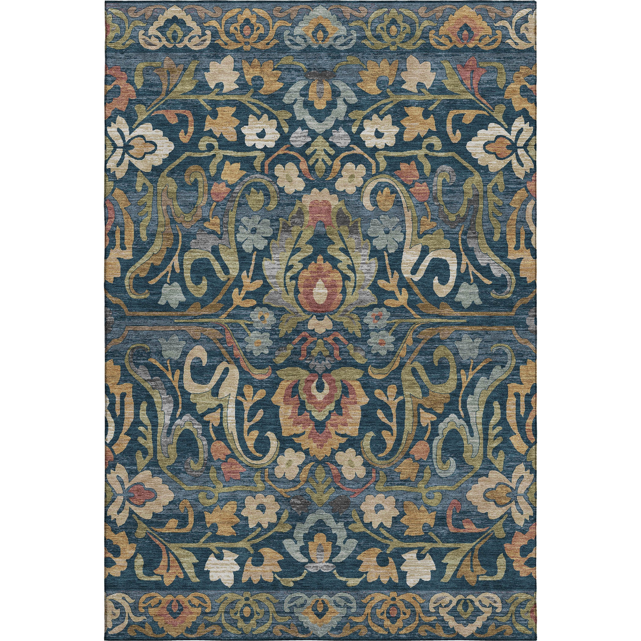 Nairobi Machine Washable Transitional Navy Blue Rug 2'6" x 3'10" #shape_Rectangle