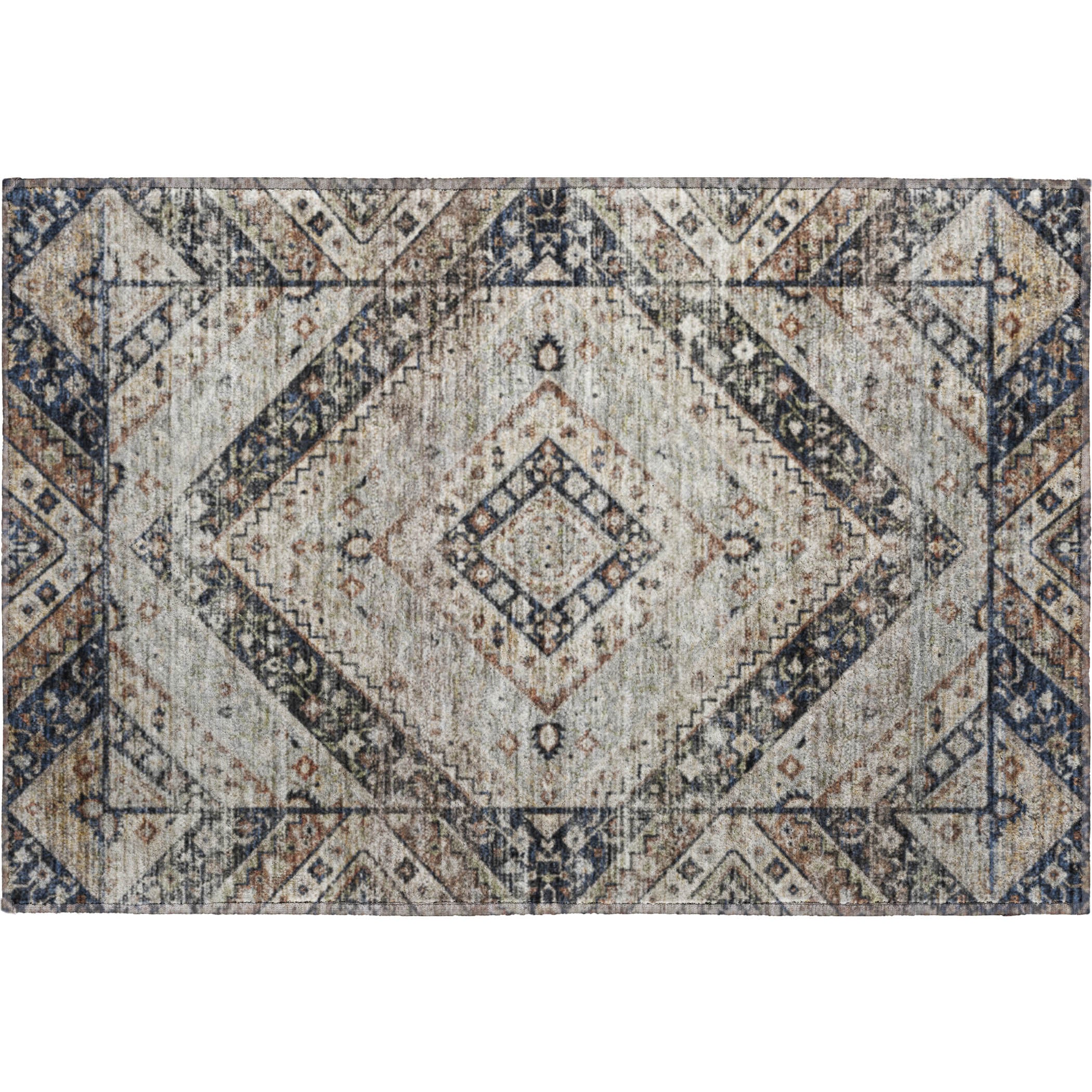 Cusco Machine Washable Transitional Black Rug 1'8" x 2'6" #shape_Rectangle