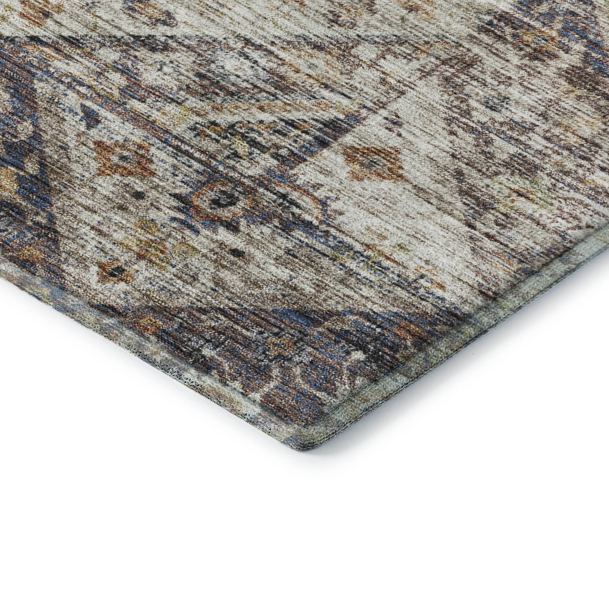Cusco Machine Washable Transitional Brown Rug 1'8" x 2'6" #shape_Rectangle