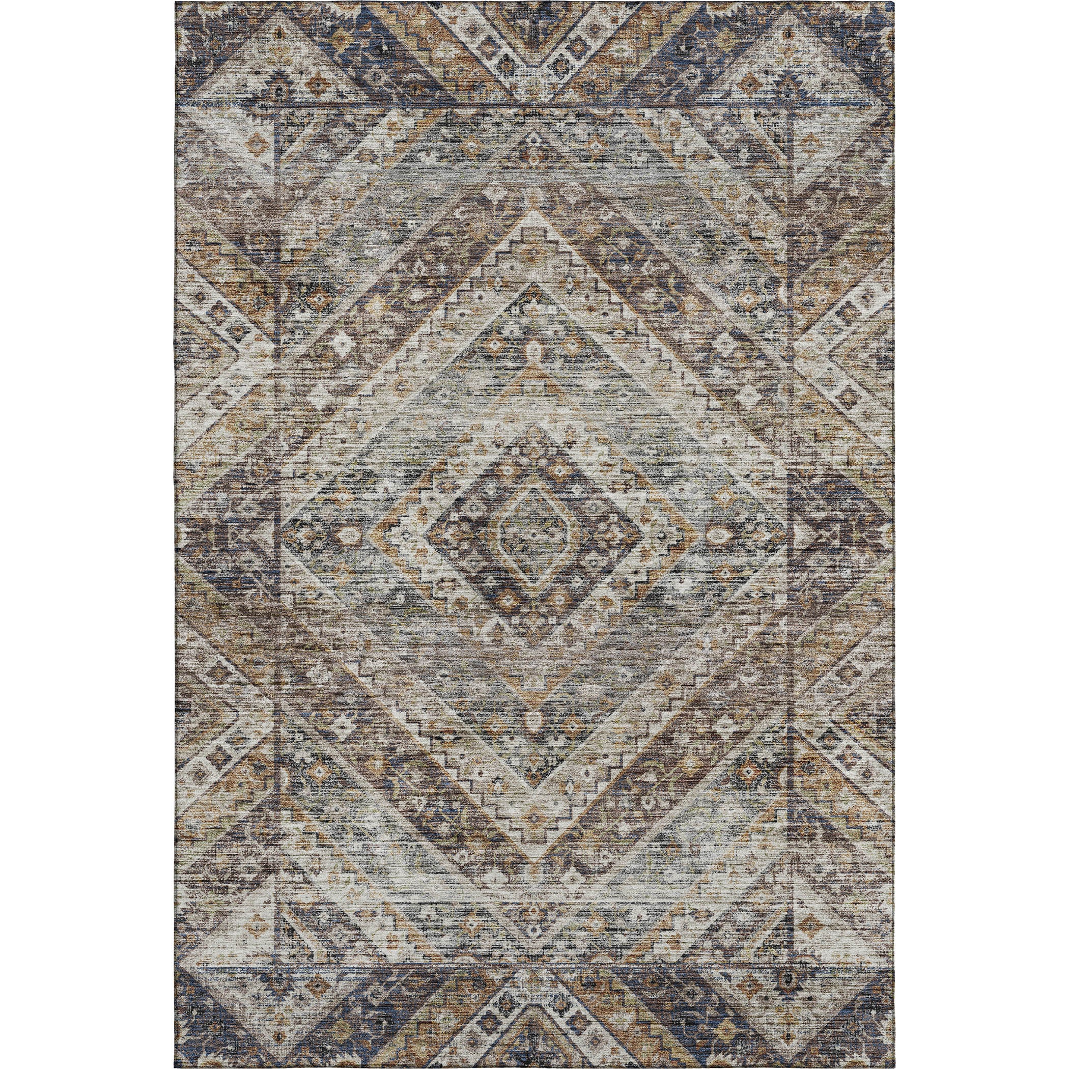Cusco Machine Washable Transitional Brown Rug 2'6" x 3'10" #shape_Rectangle