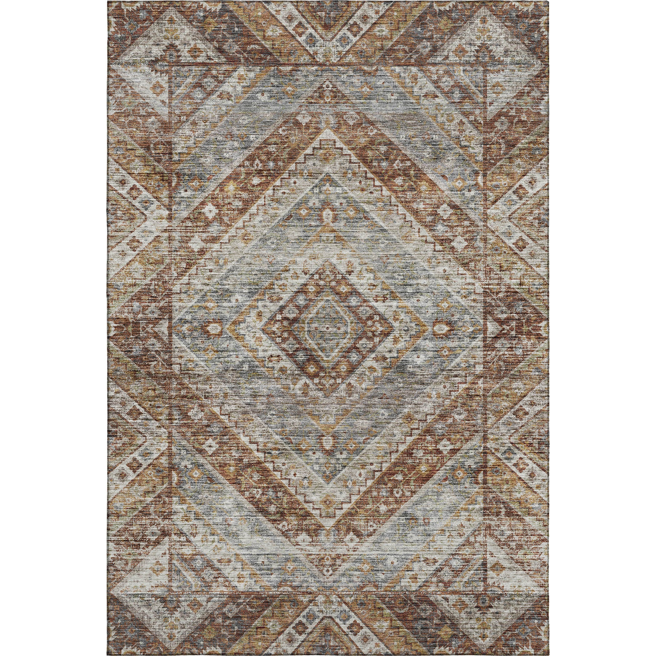 Cusco Machine Washable Transitional Paprika Orange Rug 2'6" x 3'10" #shape_Rectangle