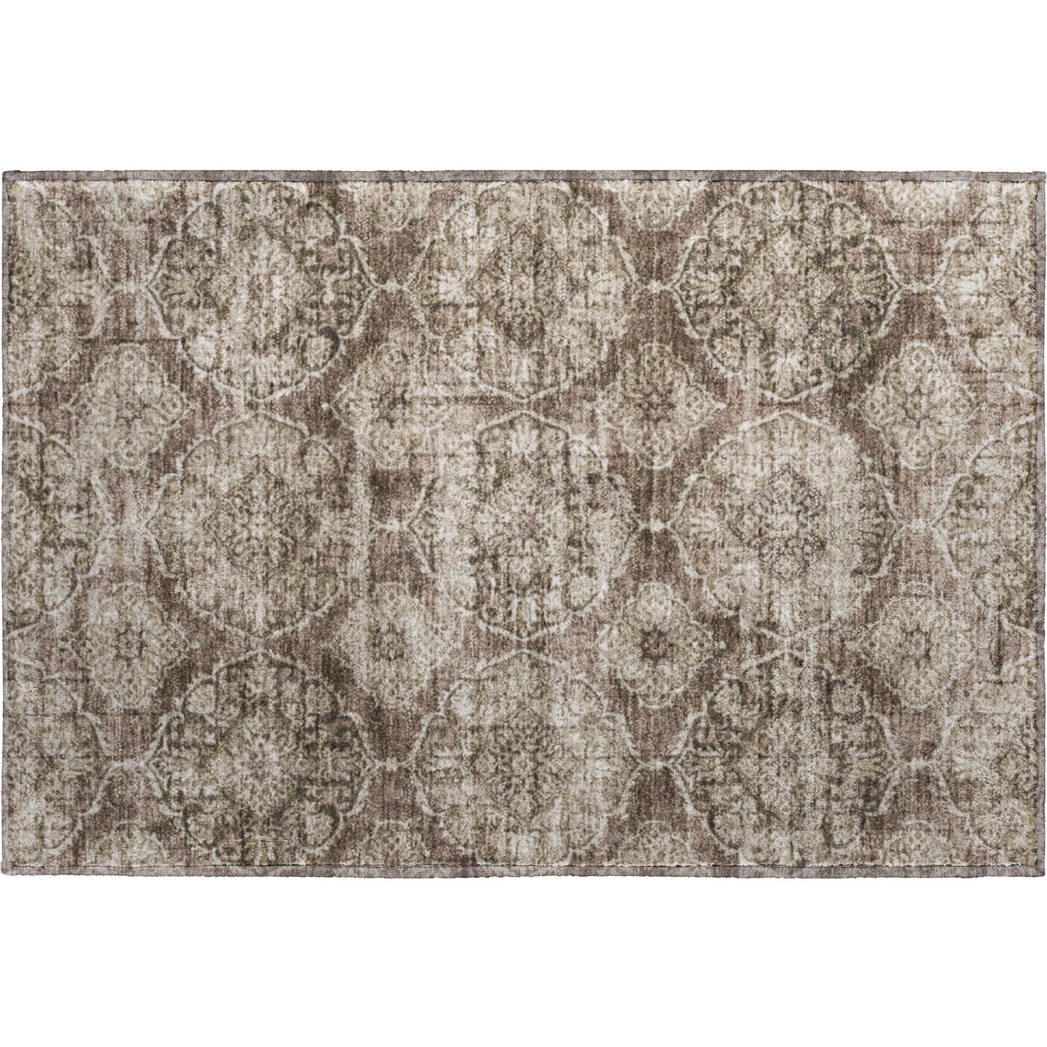 Montevideo Machine Washable Transitional Chocolate Brown Rug 1'8" x 2'6" #shape_Rectangle
