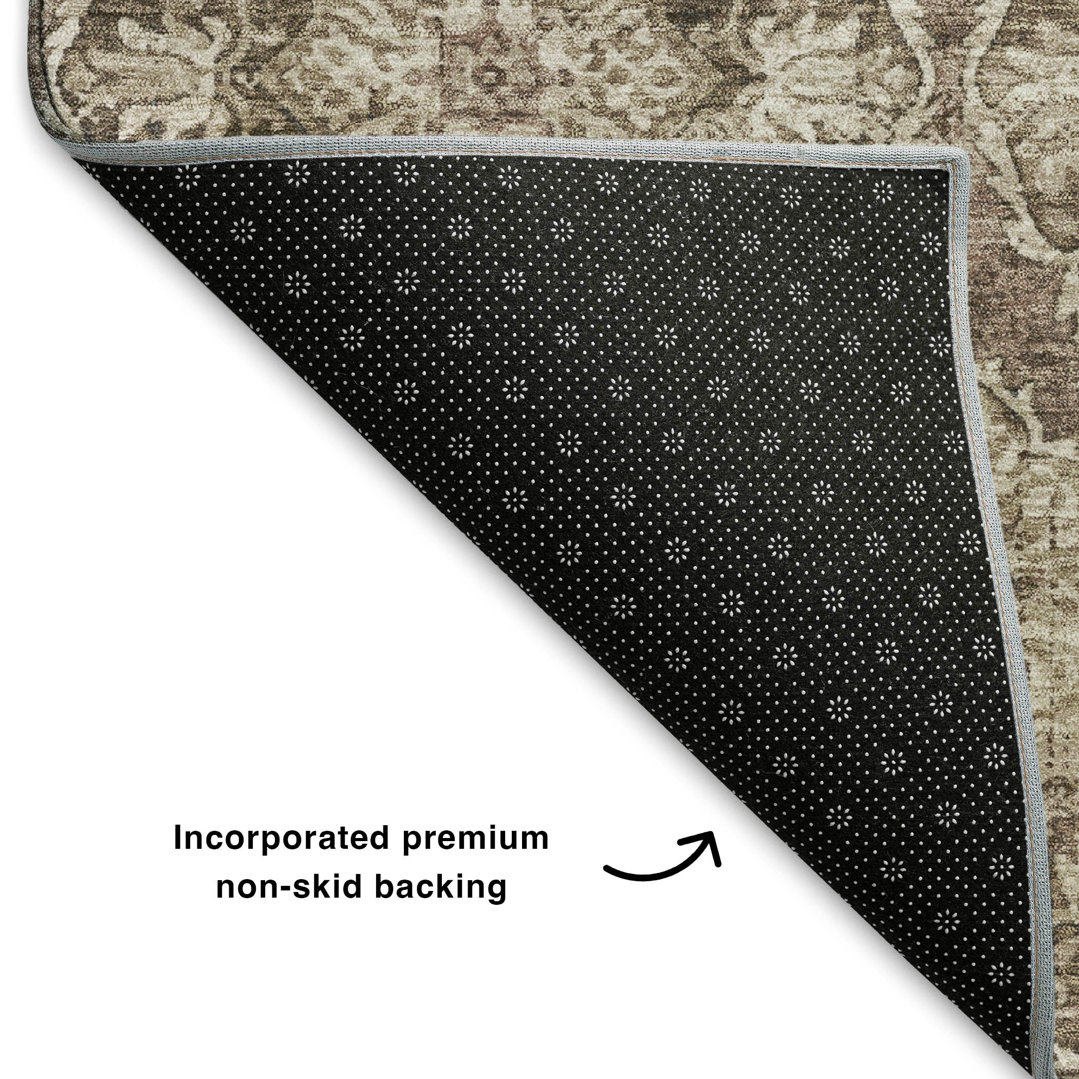 Montevideo Machine Washable Transitional Chocolate Brown Rug 1'8" x 2'6" #shape_Rectangle