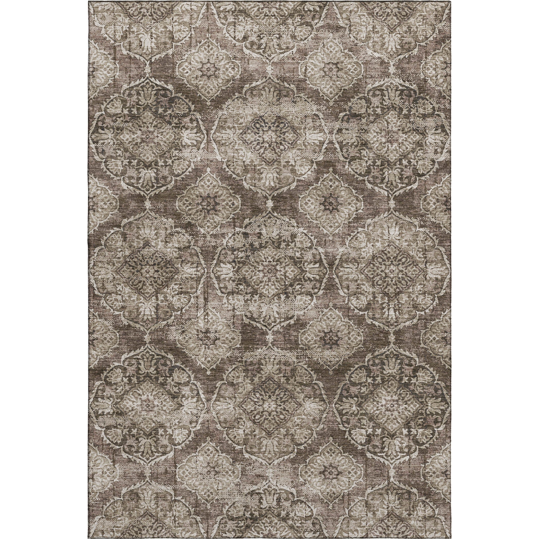 Montevideo Machine Washable Transitional Chocolate Brown Rug 2'6" x 3'10" #shape_Rectangle