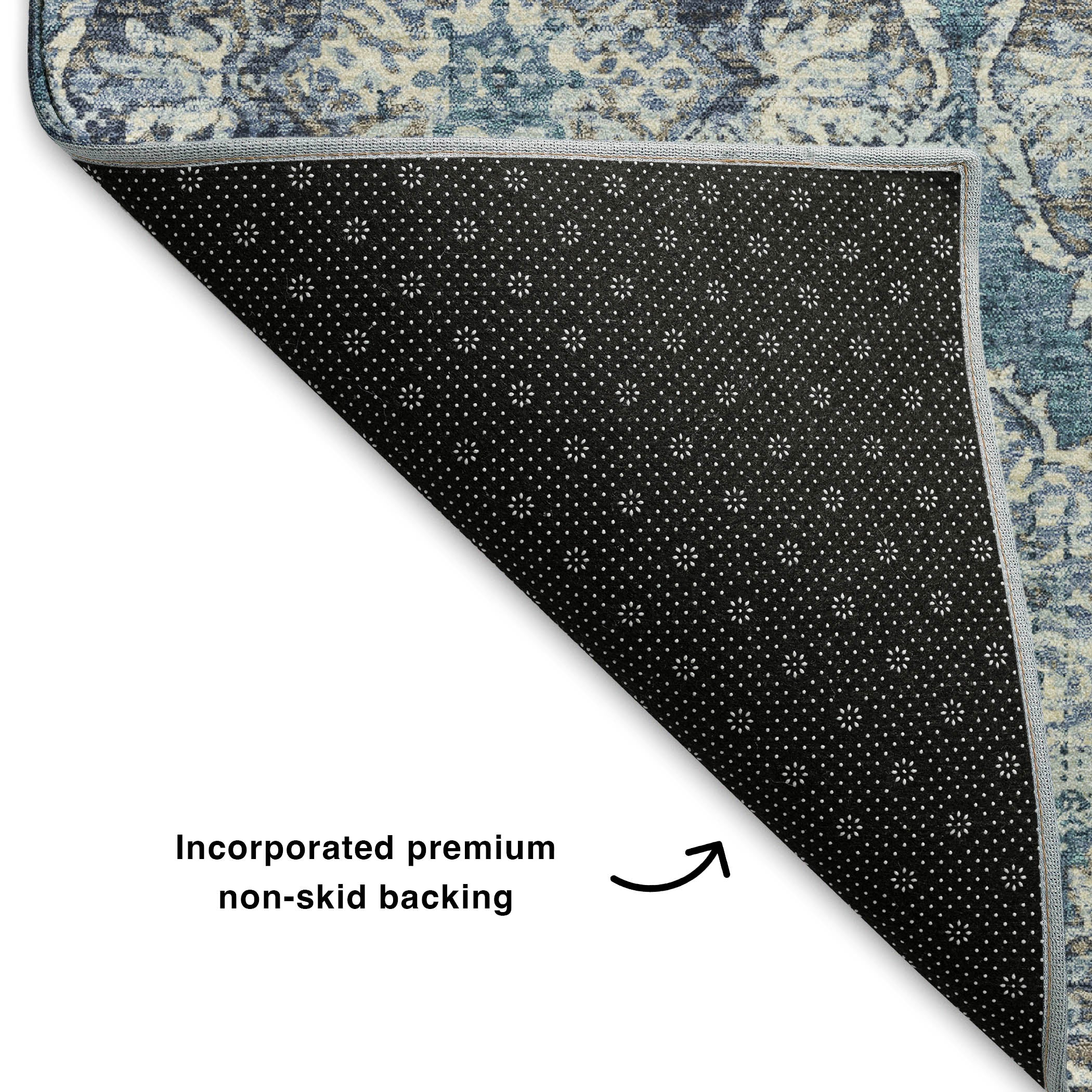 Montevideo Machine Washable Transitional Denim Blue Rug 1'8" x 2'6" #shape_Rectangle