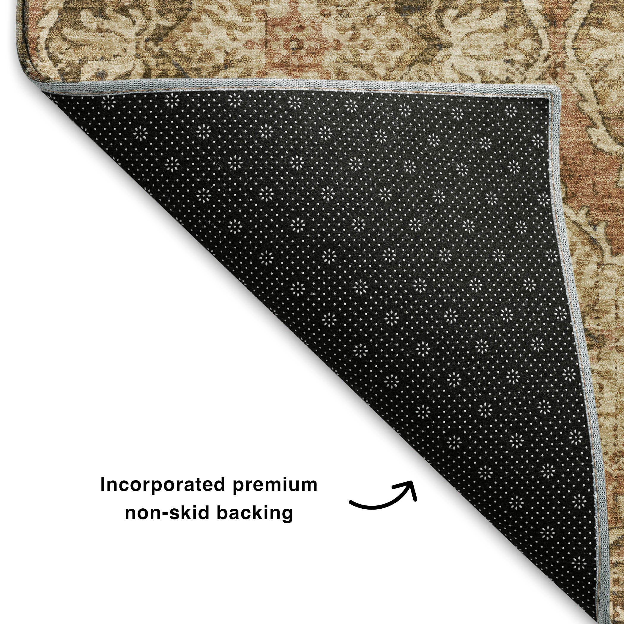 Montevideo Machine Washable Transitional Paprika Orange Rug 1'8" x 2'6" #shape_Rectangle