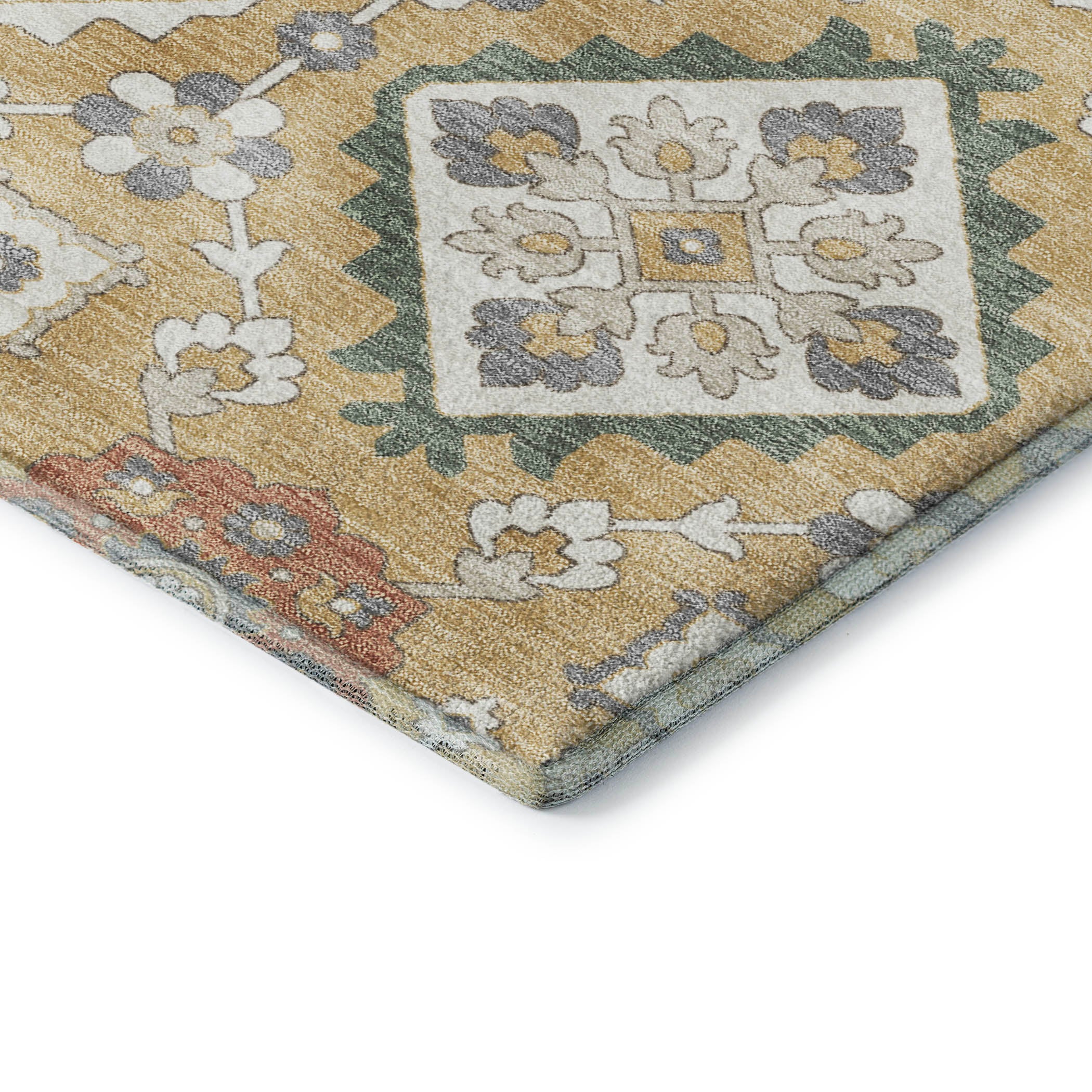 Bern Machine Washable Transitional Gold Rug 1'8" x 2'6" #shape_Rectangle