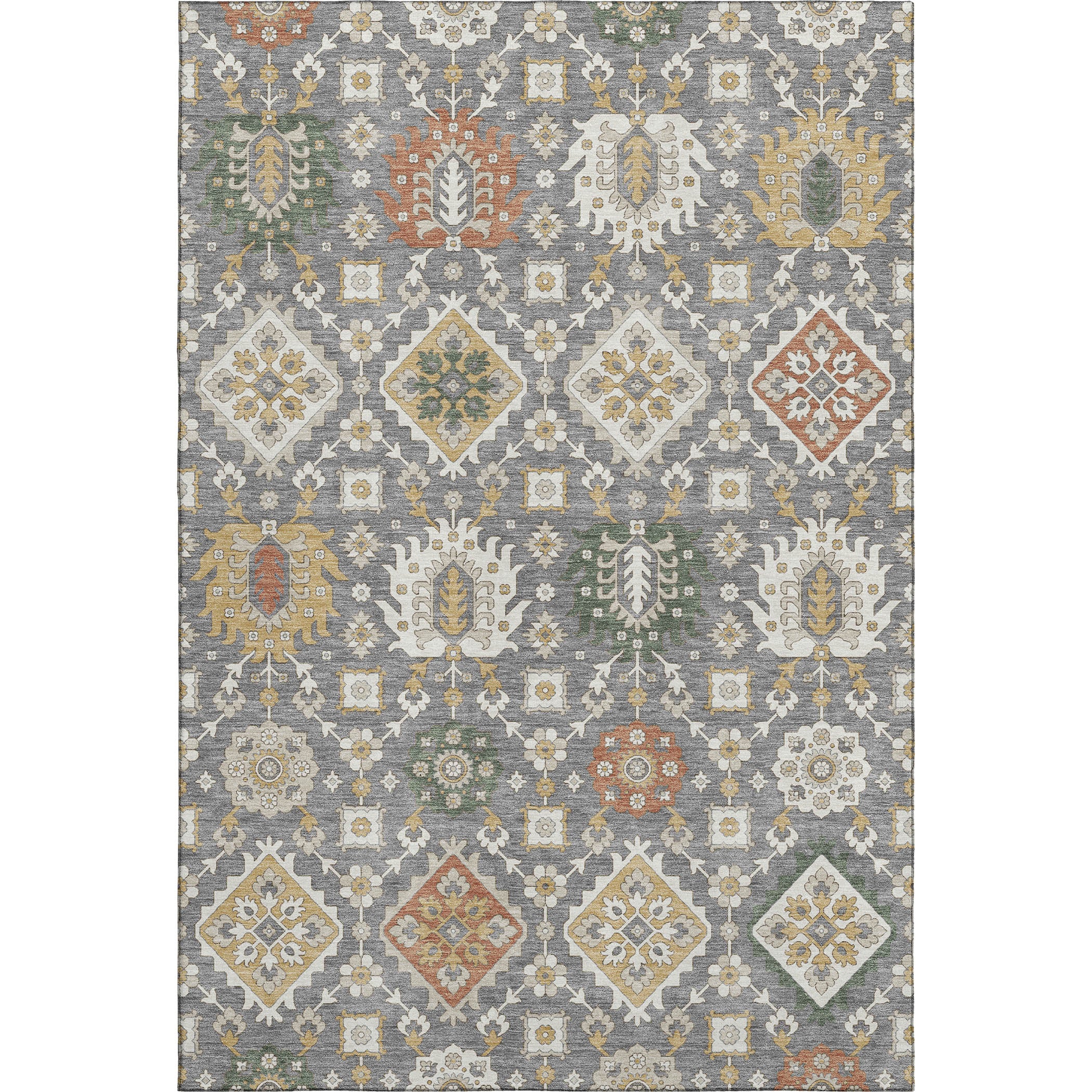 Bern Machine Washable Transitional Gray Rug 2'6" x 3'10" #shape_Rectangle