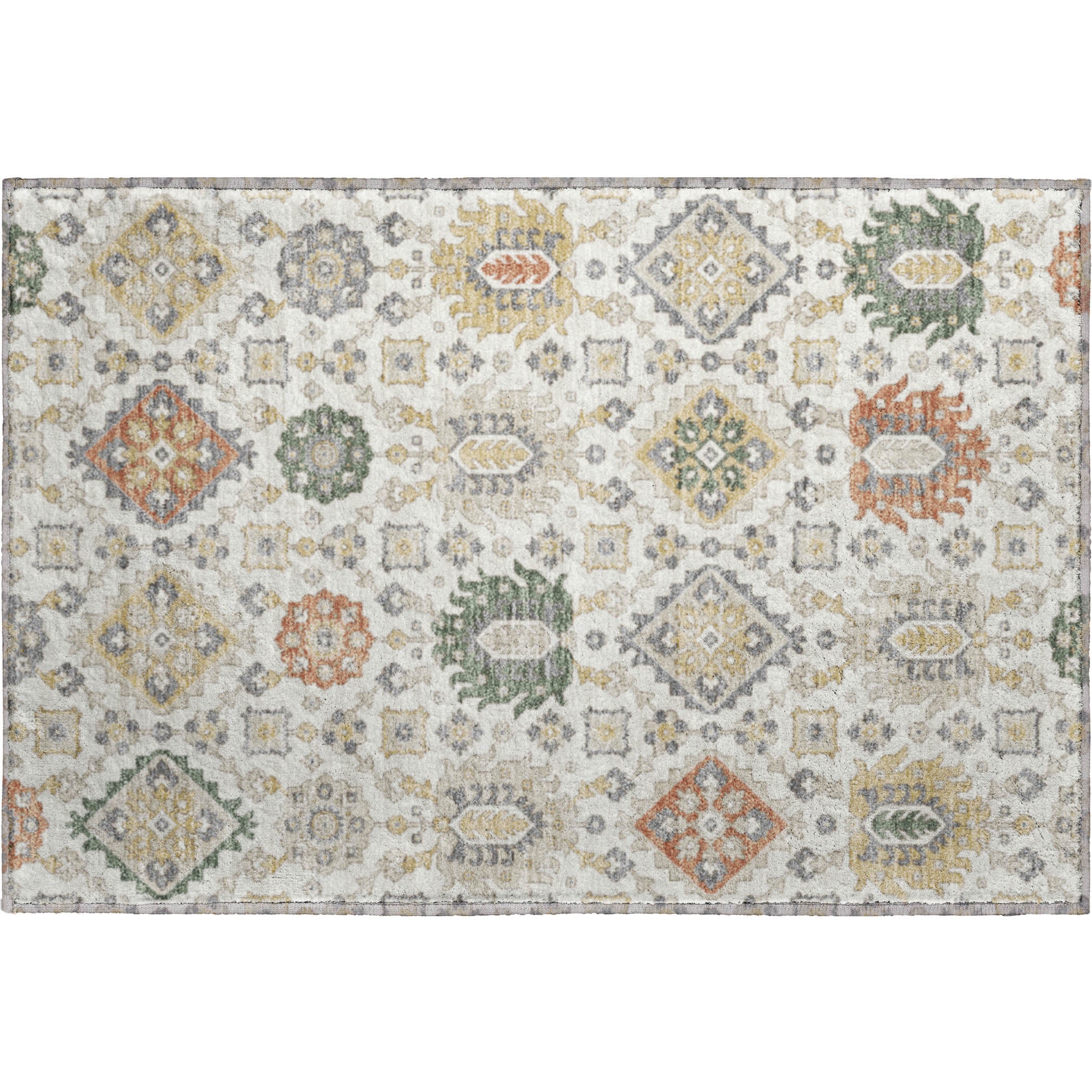 Bern Machine Washable Transitional Ivory Rug 1'8" x 2'6" #shape_Rectangle