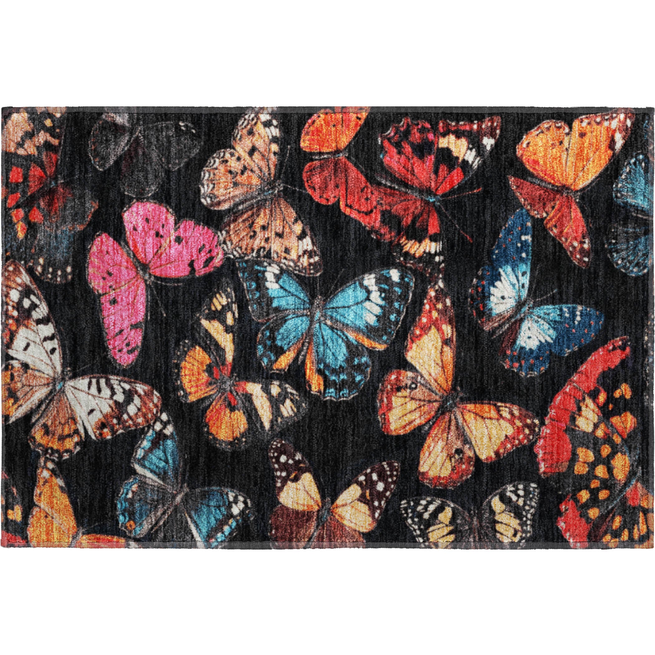 Marrakech Machine Washable Transitional Black Rug 1'8" x 2'6" #shape_Rectangle