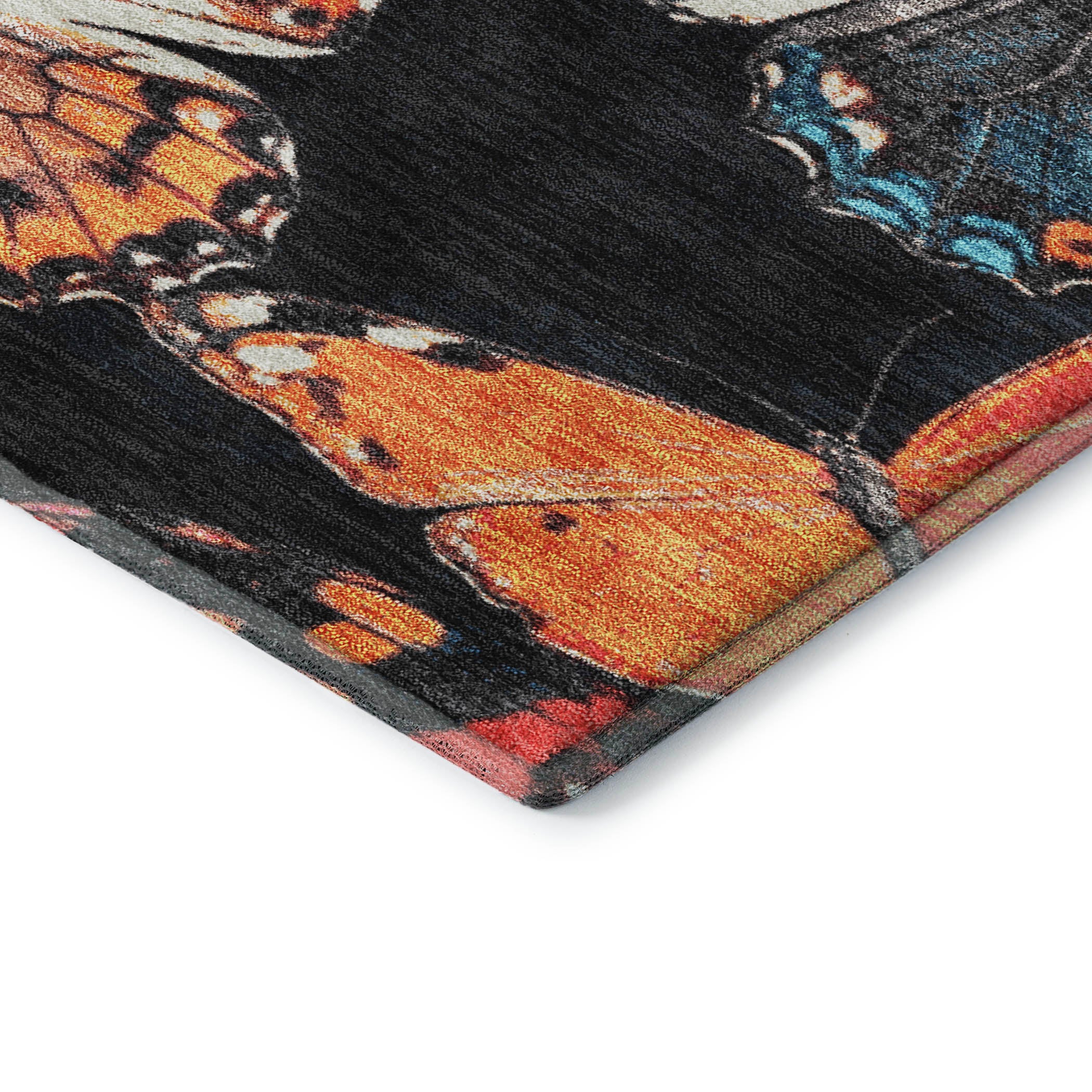 Marrakech Machine Washable Transitional Black Rug 1'8" x 2'6" #shape_Rectangle