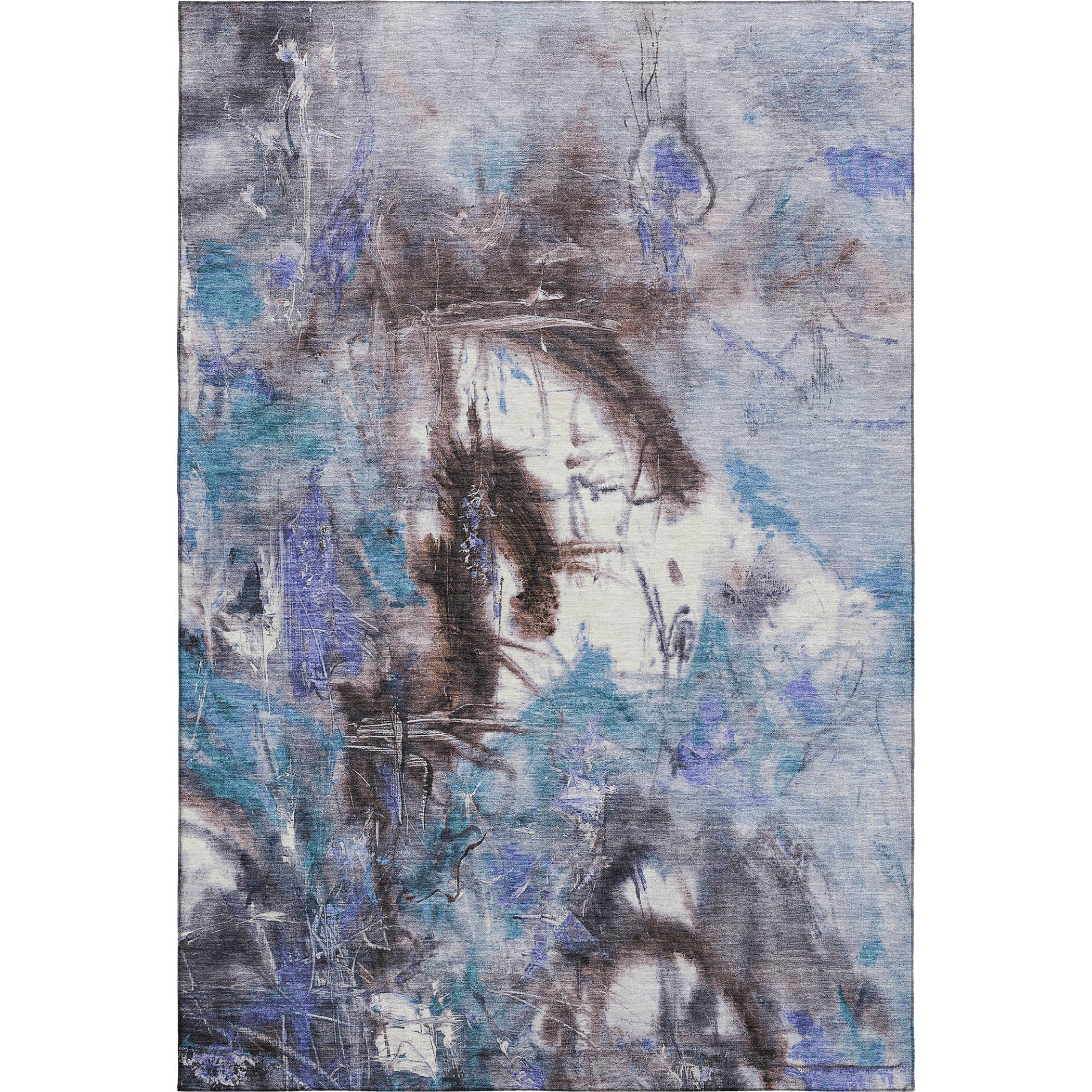 Antigua Machine Washable Transitional Lavender Purple Rug 2'6" x 3'10" #shape_Rectangle