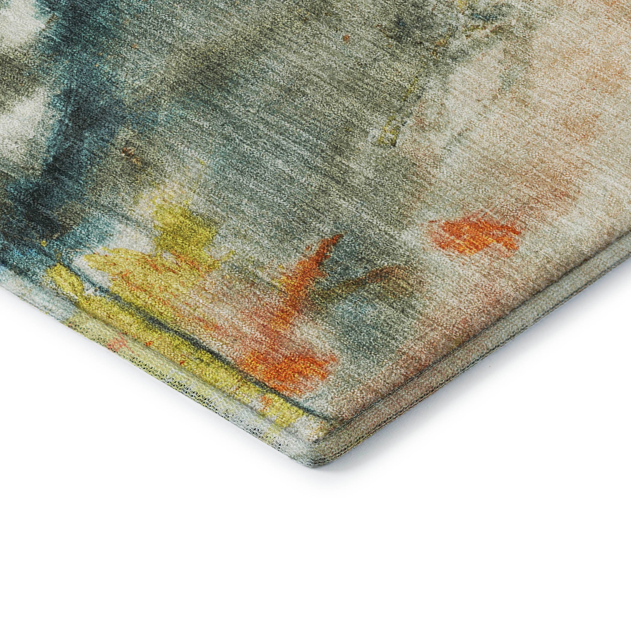 Antigua Machine Washable Transitional Sage Green Rug 1'8" x 2'6" #shape_Rectangle