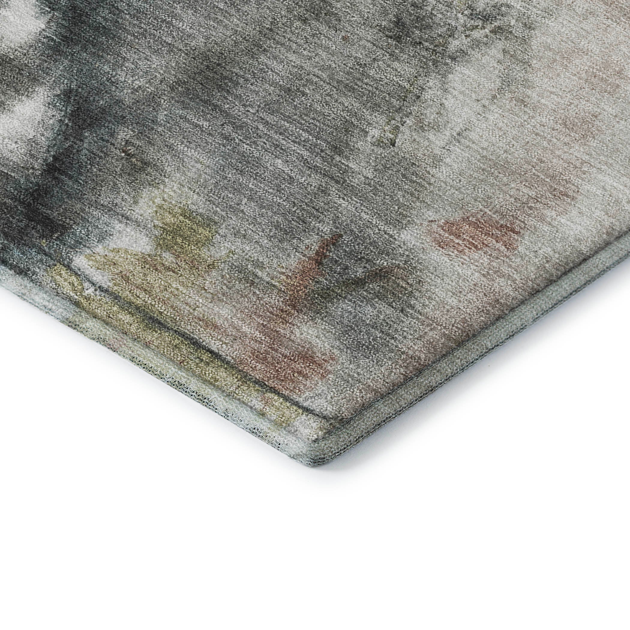 Antigua Machine Washable Transitional Taupe Brown Rug 1'8" x 2'6" #shape_Rectangle