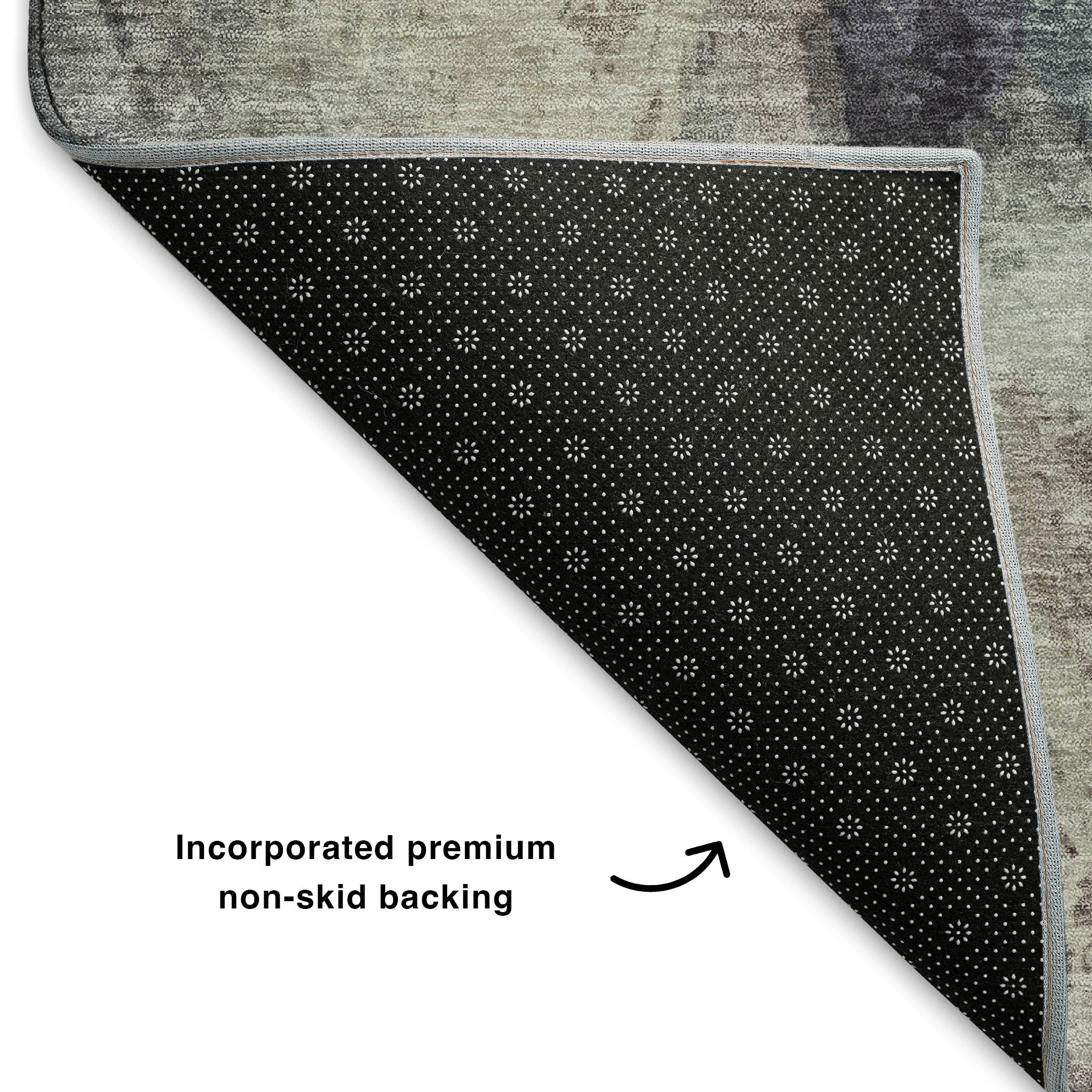 Oslo Machine Washable Transitional Gray Rug 1'8" x 2'6" #shape_Rectangle