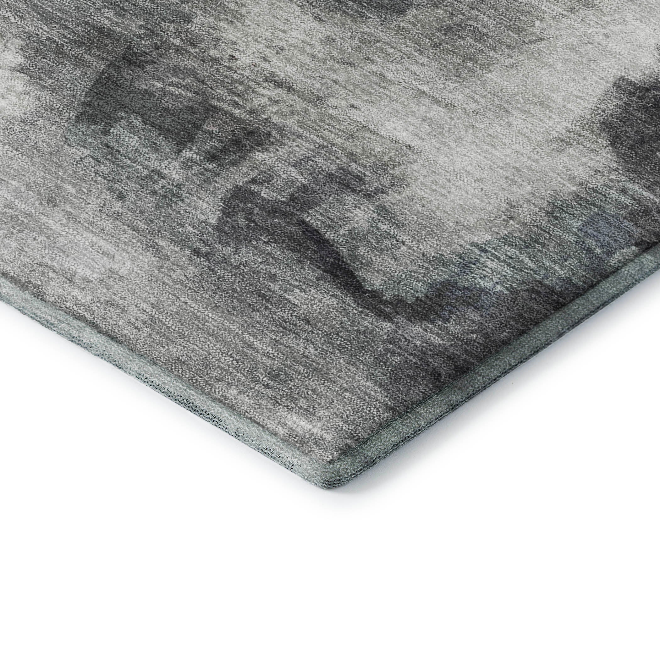 Oslo Machine Washable Transitional Gray Rug 1'8" x 2'6" #shape_Rectangle