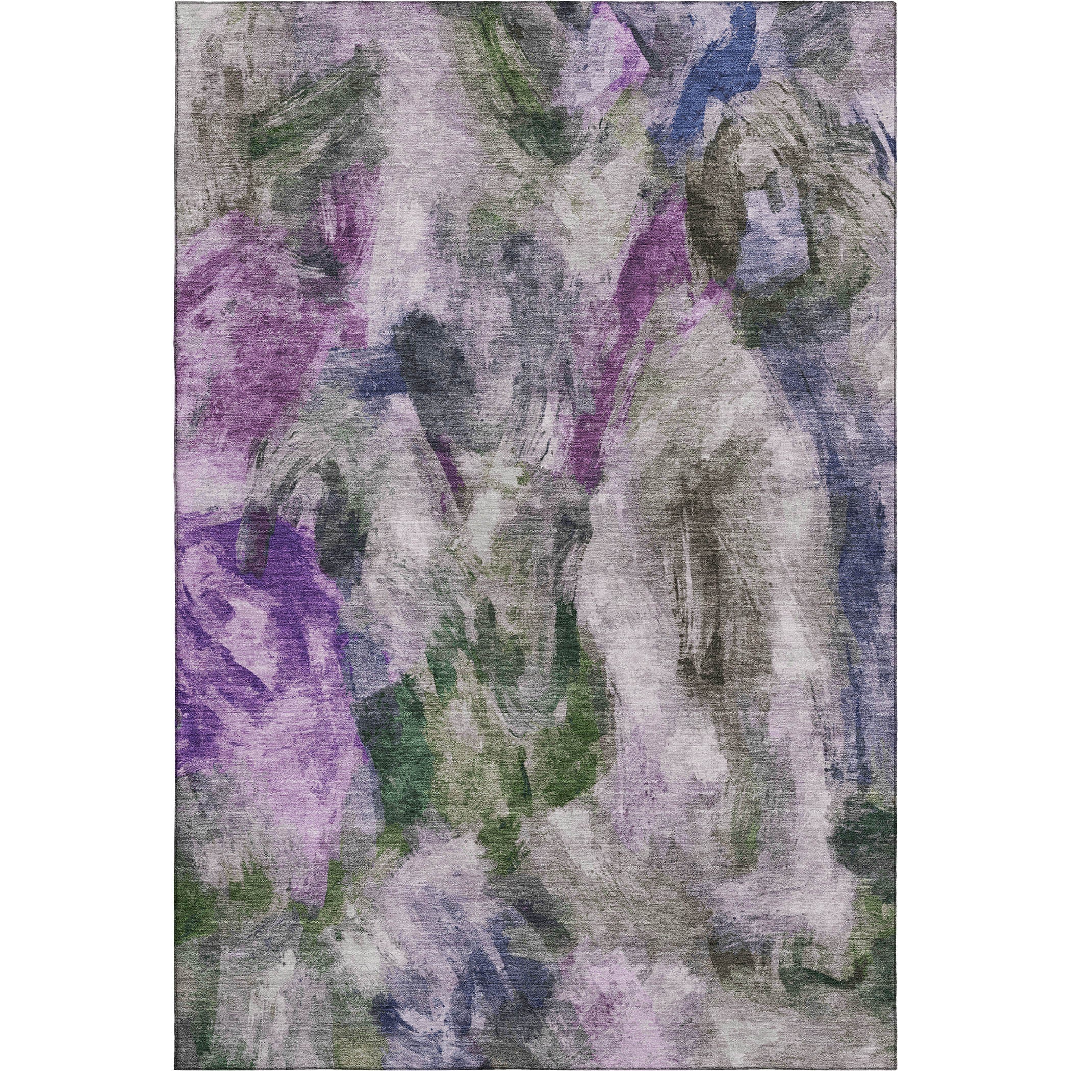 Oslo Machine Washable Transitional Lavender Purple Rug 2'6" x 3'10" #shape_Rectangle