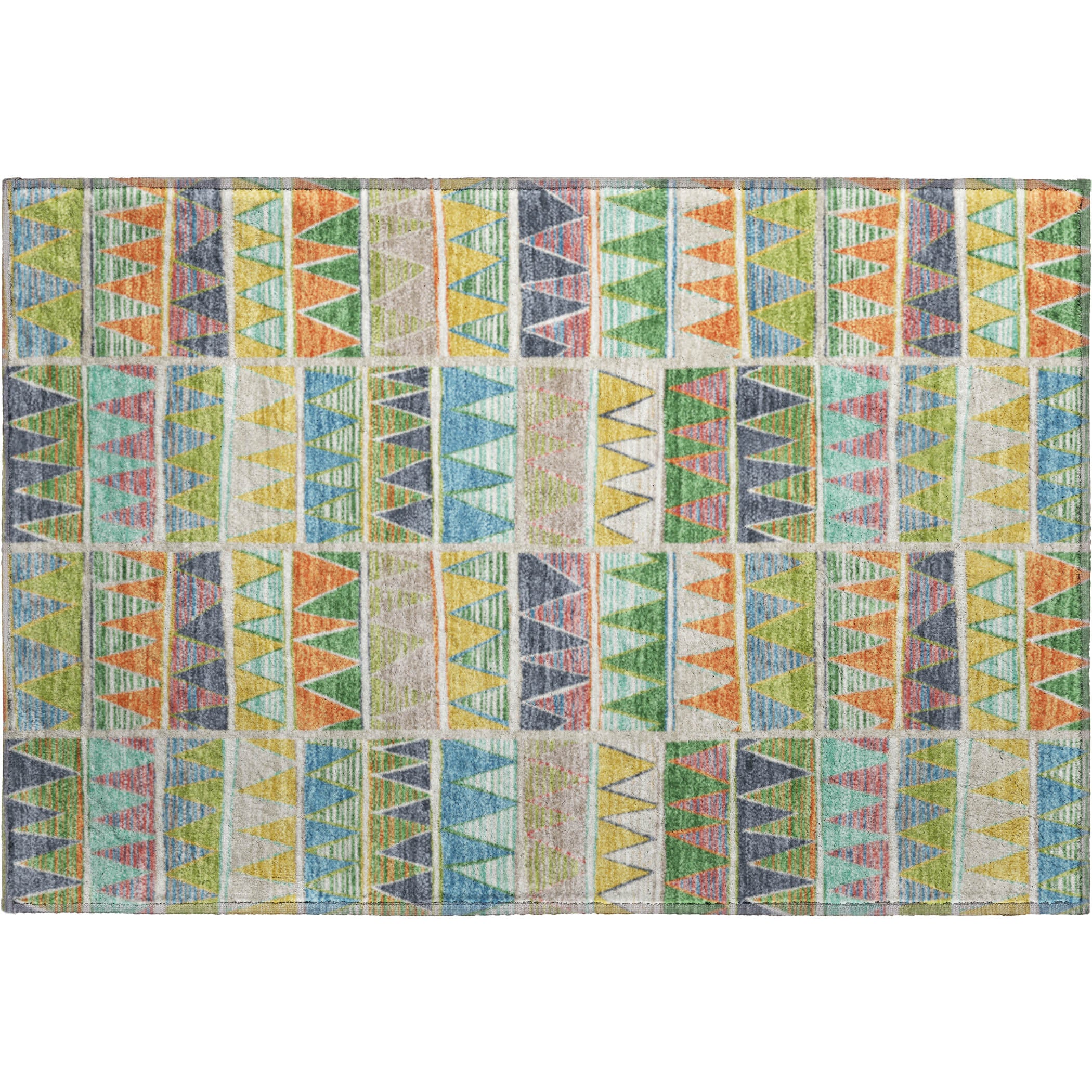 Bruges Machine Washable Transitional Beige Brown Rug 1'8" x 2'6" #shape_Rectangle