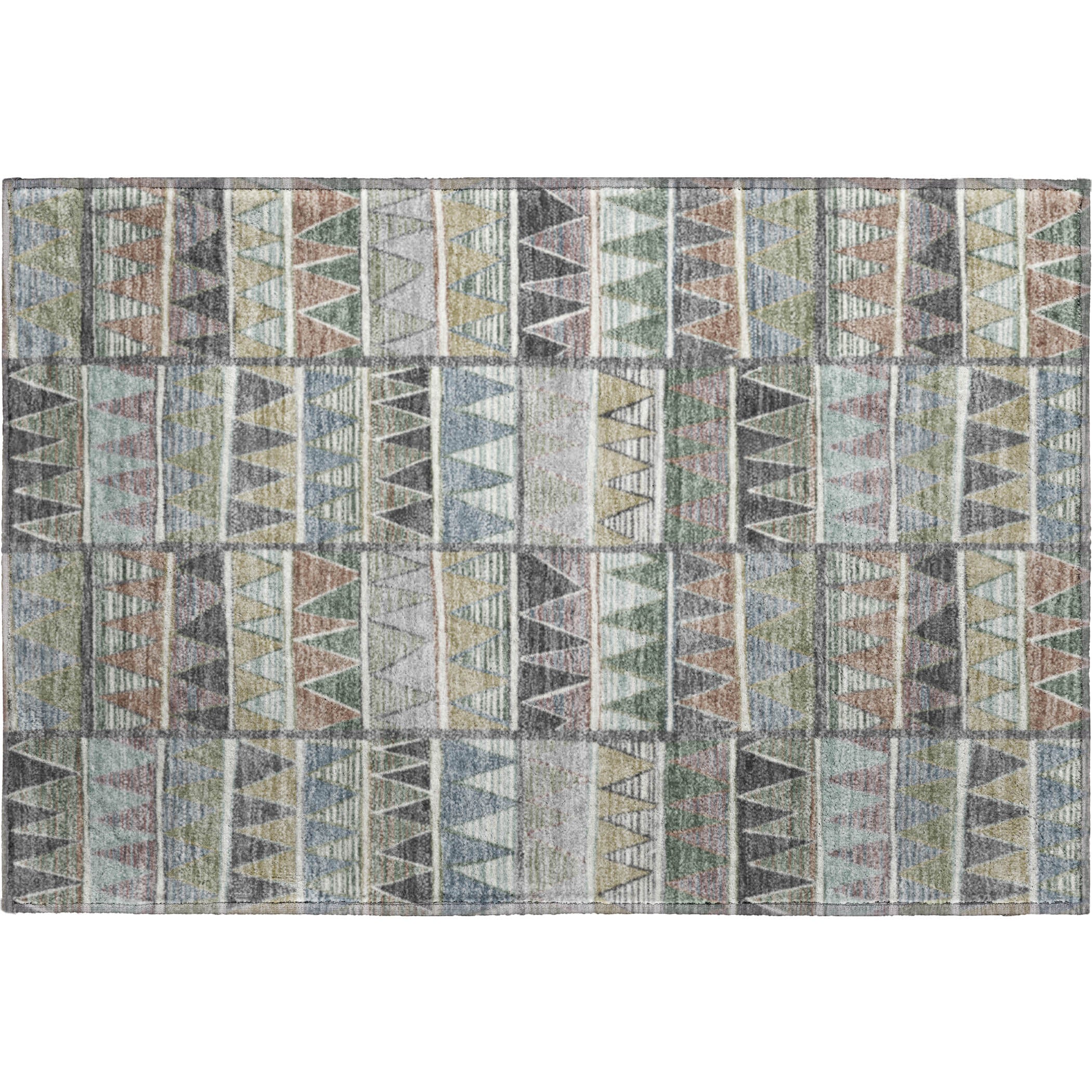Bruges Machine Washable Transitional Gray Rug 1'8" x 2'6" #shape_Rectangle