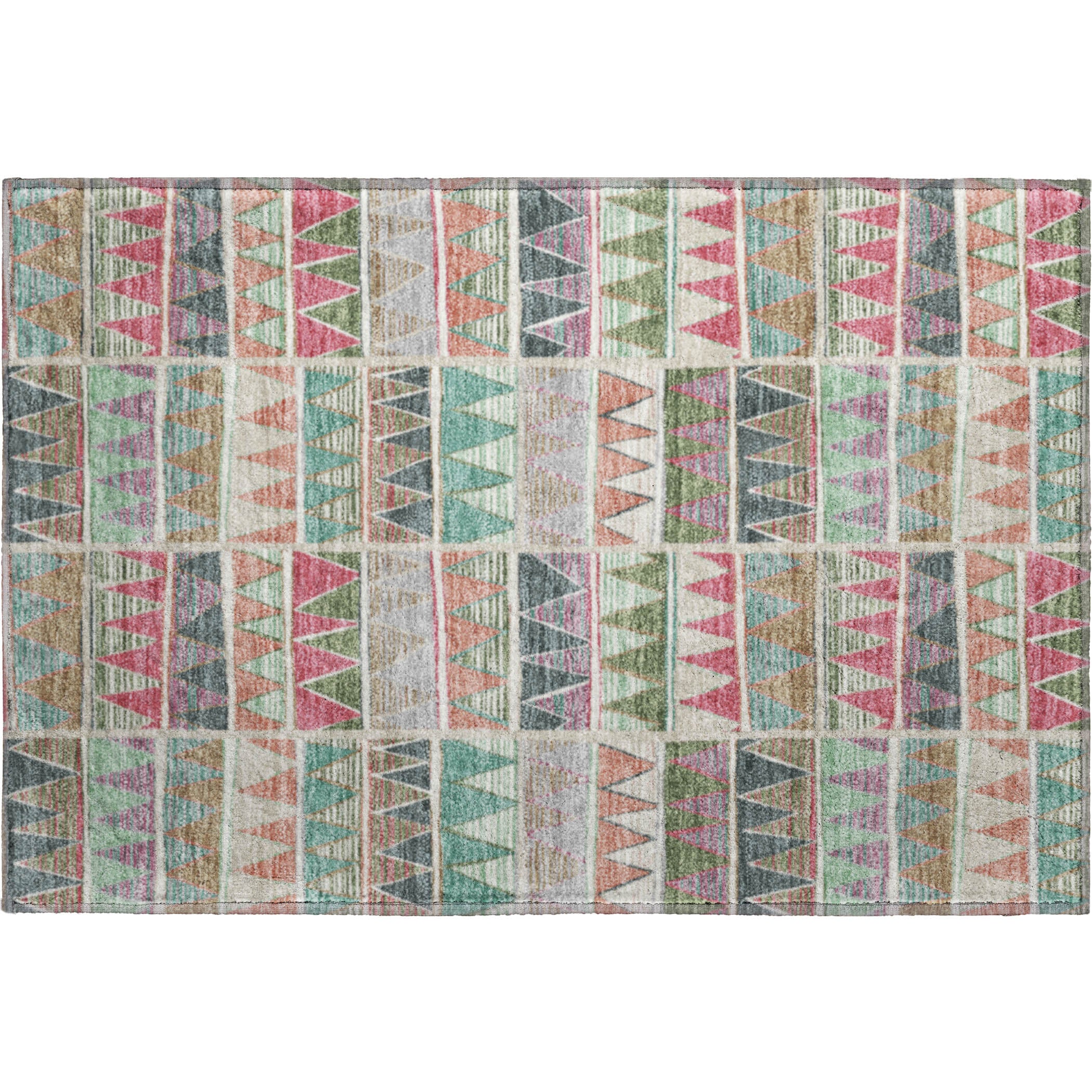 Bruges Machine Washable Transitional Salmon Orange Rug 1'8" x 2'6" #shape_Rectangle