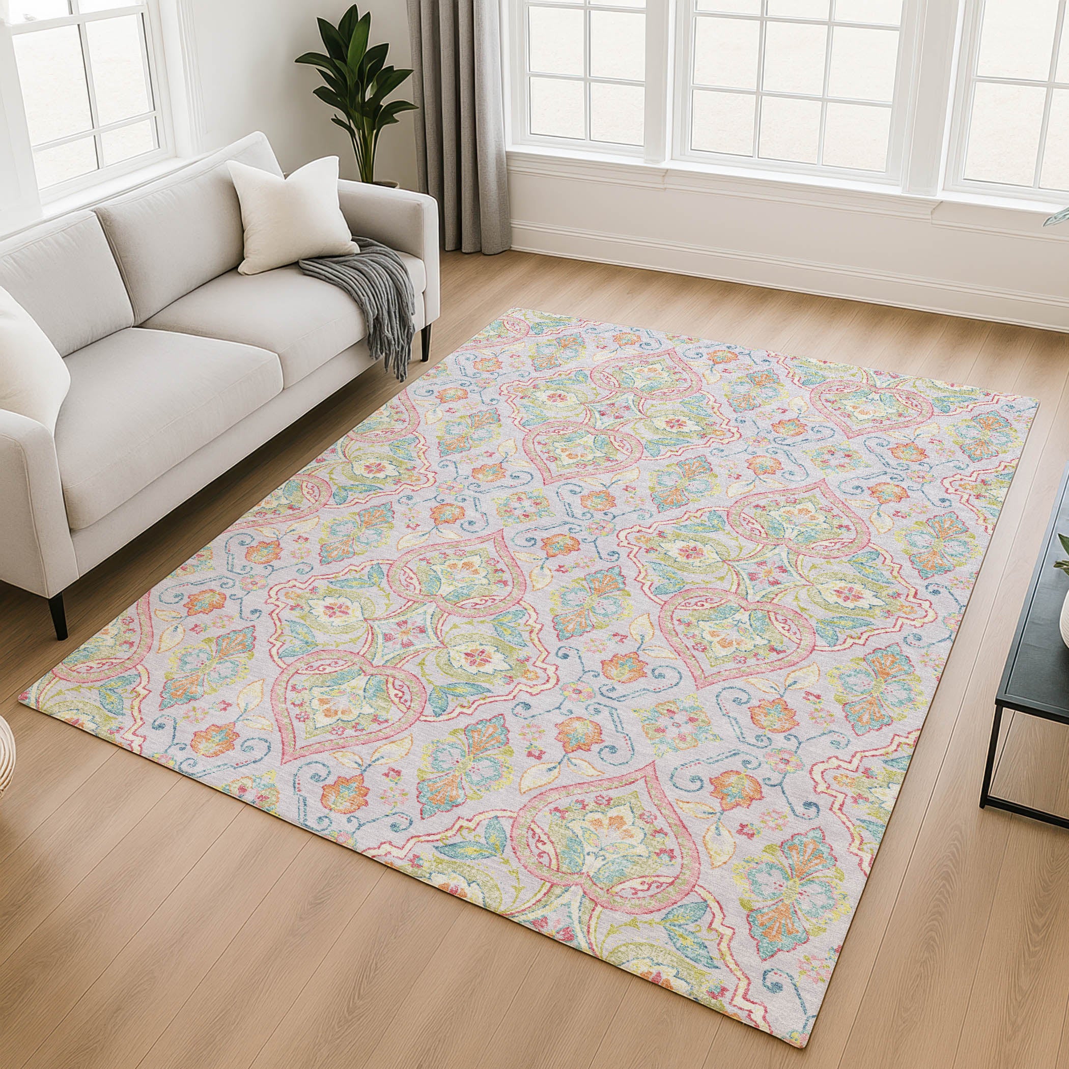 Sintra Machine Washable Transitional Lavender Purple Rug 2'6" x 3'10" #shape_Rectangle