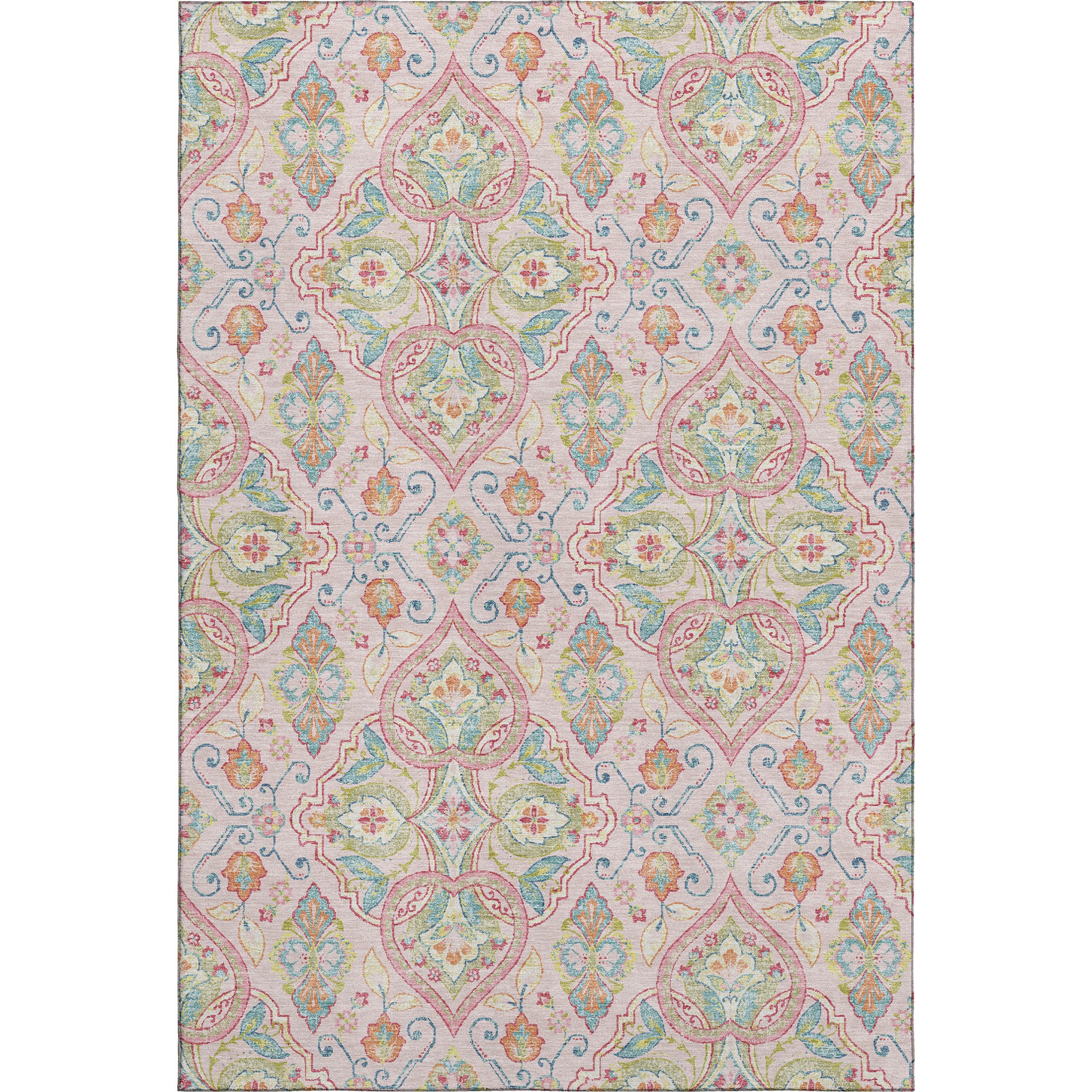 Sintra Machine Washable Transitional Pink Rug 2'6" x 3'10" #shape_Rectangle