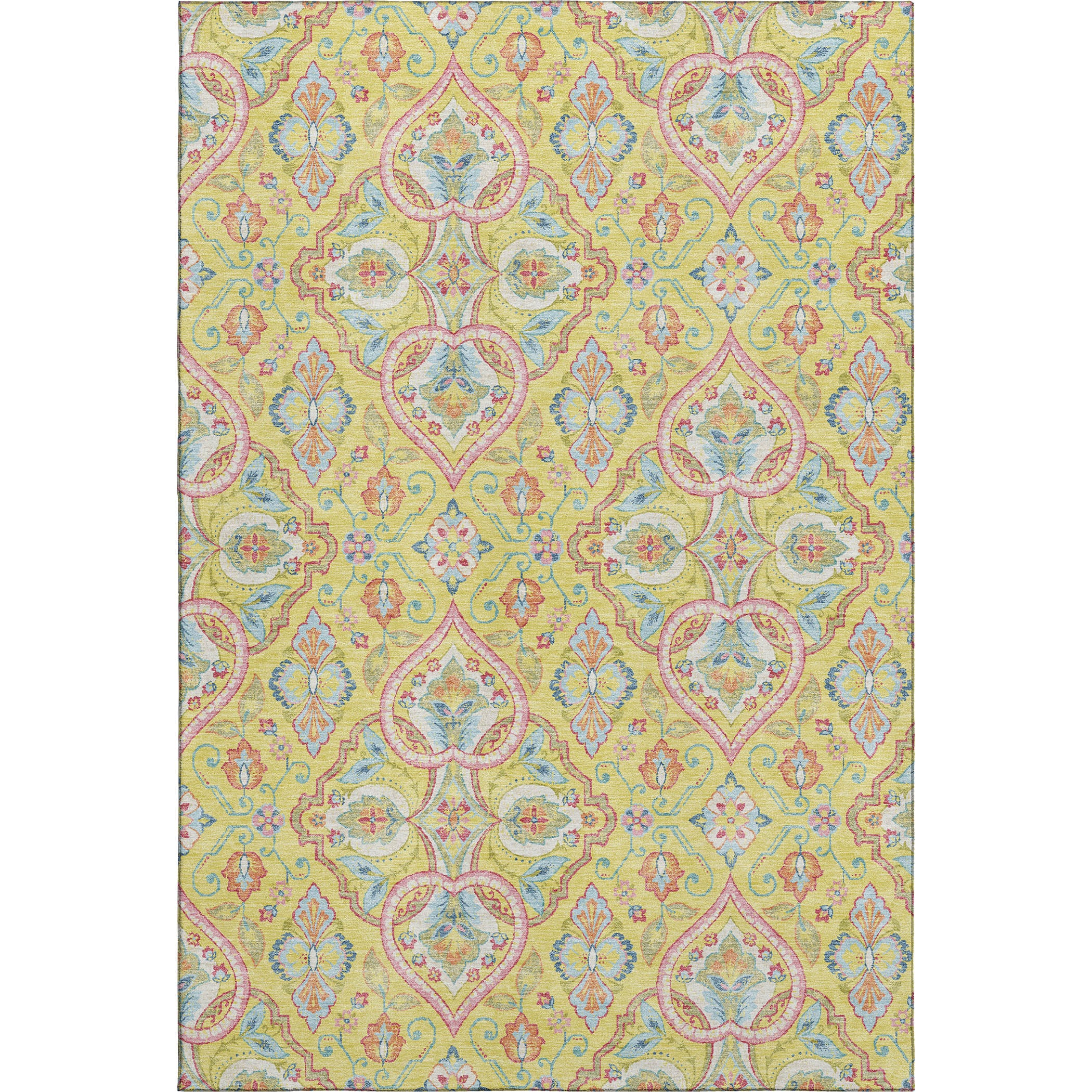 Sintra Machine Washable Transitional Yellow Gold Rug 2'6" x 3'10" #shape_Rectangle