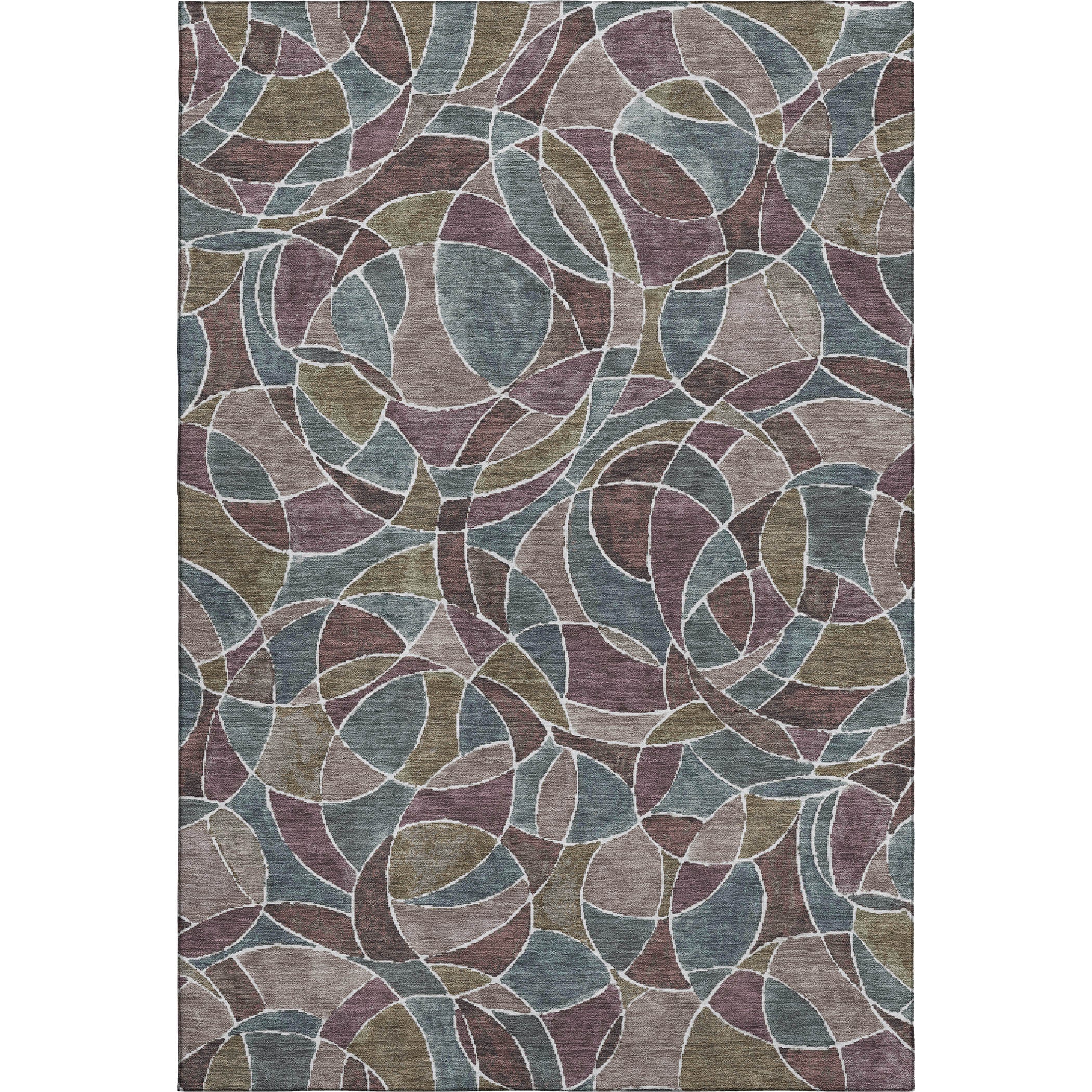 Split Machine Washable Transitional Plum Purple Rug 2'6" x 3'10" #shape_Rectangle