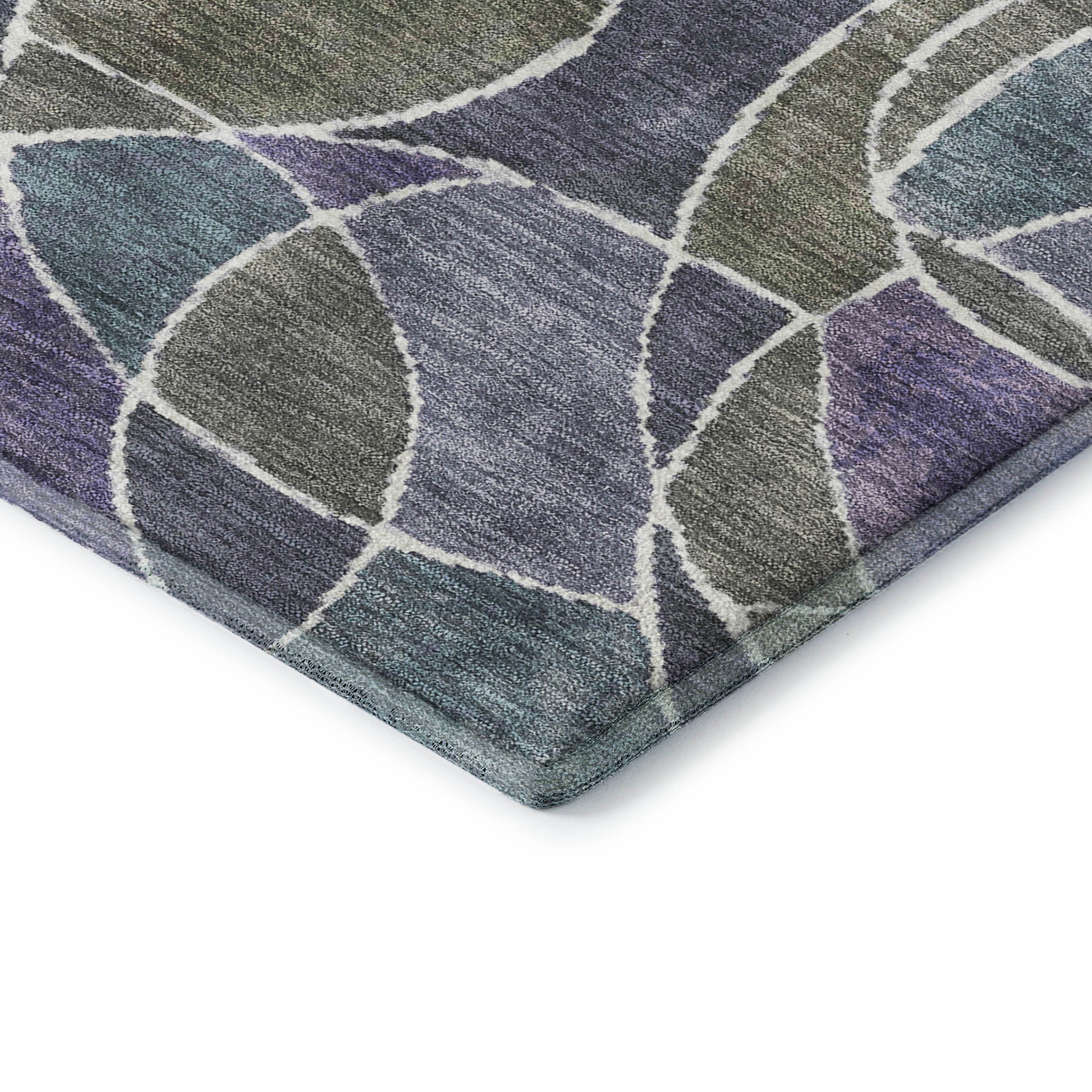 Split Machine Washable Transitional Purple Rug 1'8" x 2'6" #shape_Rectangle