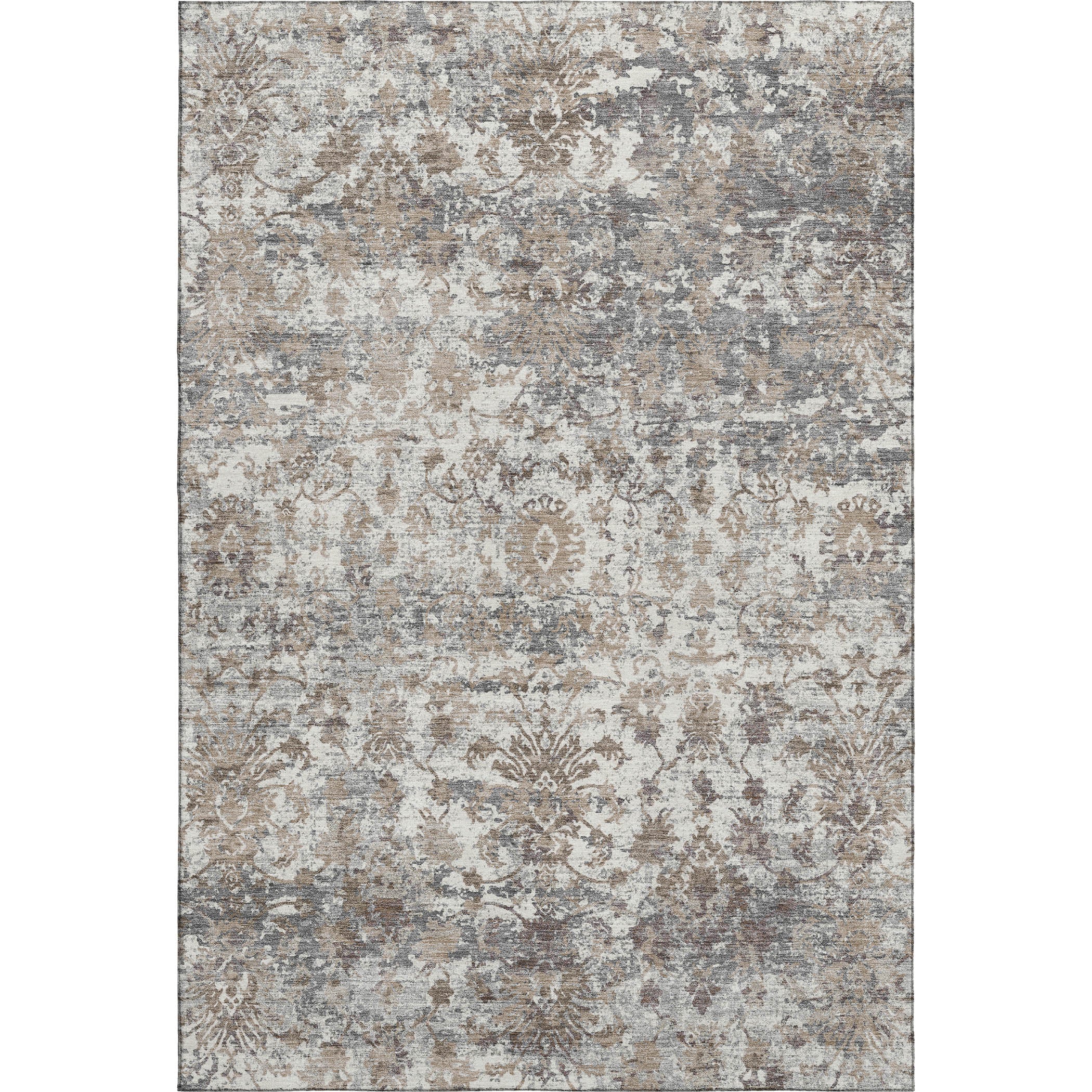 Dubrovnik Machine Washable Transitional Taupe Brown Rug 2'6" x 3'10" #shape_Rectangle