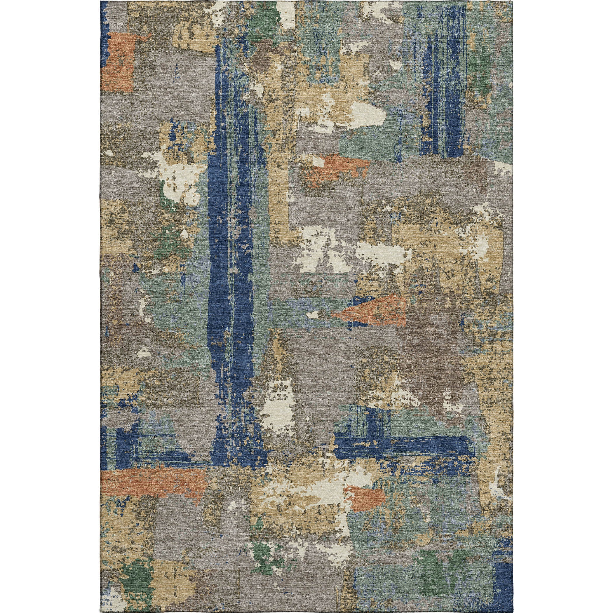 Seoul Machine Washable Transitional Taupe Brown Rug 2'6" x 3'10" #shape_Rectangle