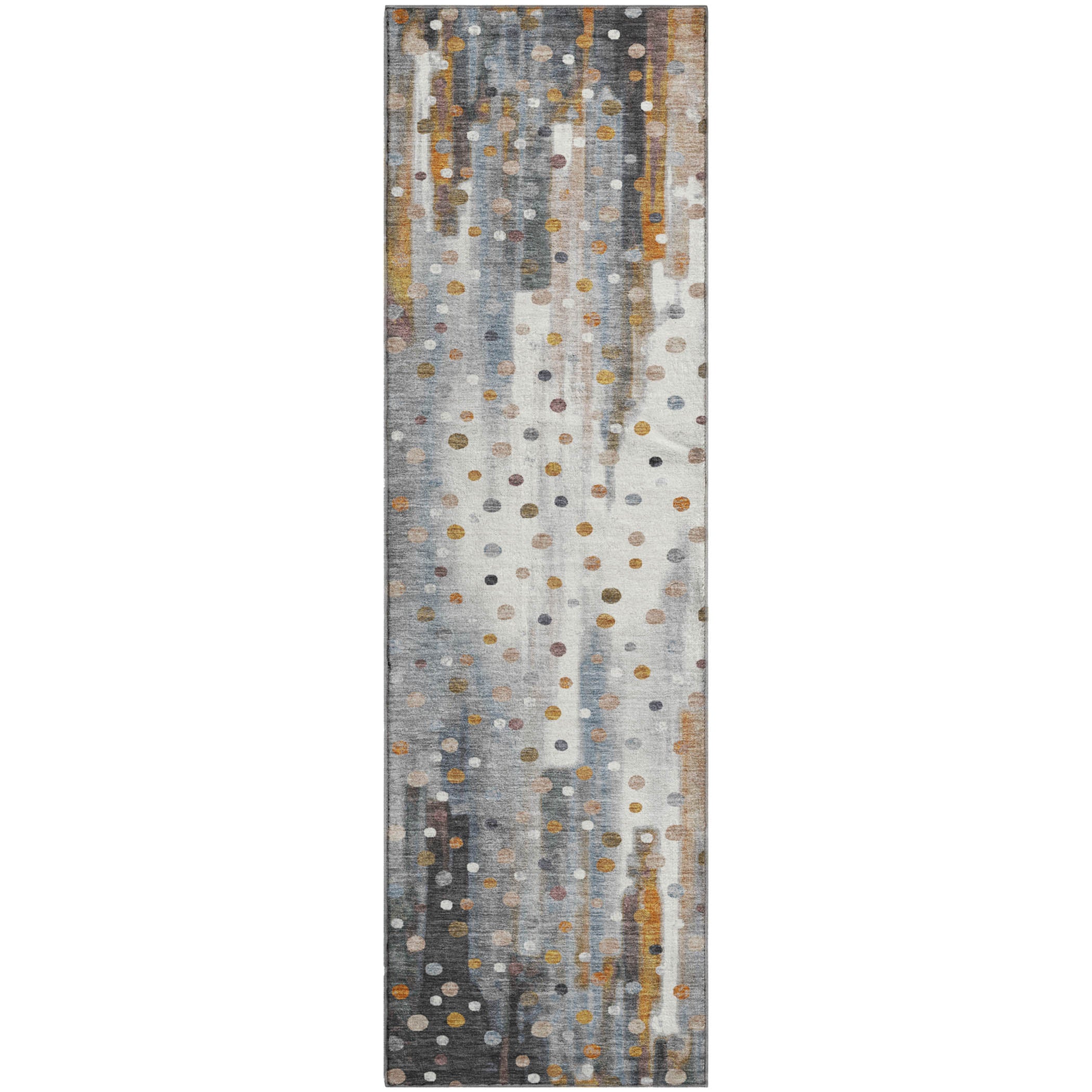 Seville Machine Washable Transitional Gray Rug 2'3" x 7'6" #shape_Runner
