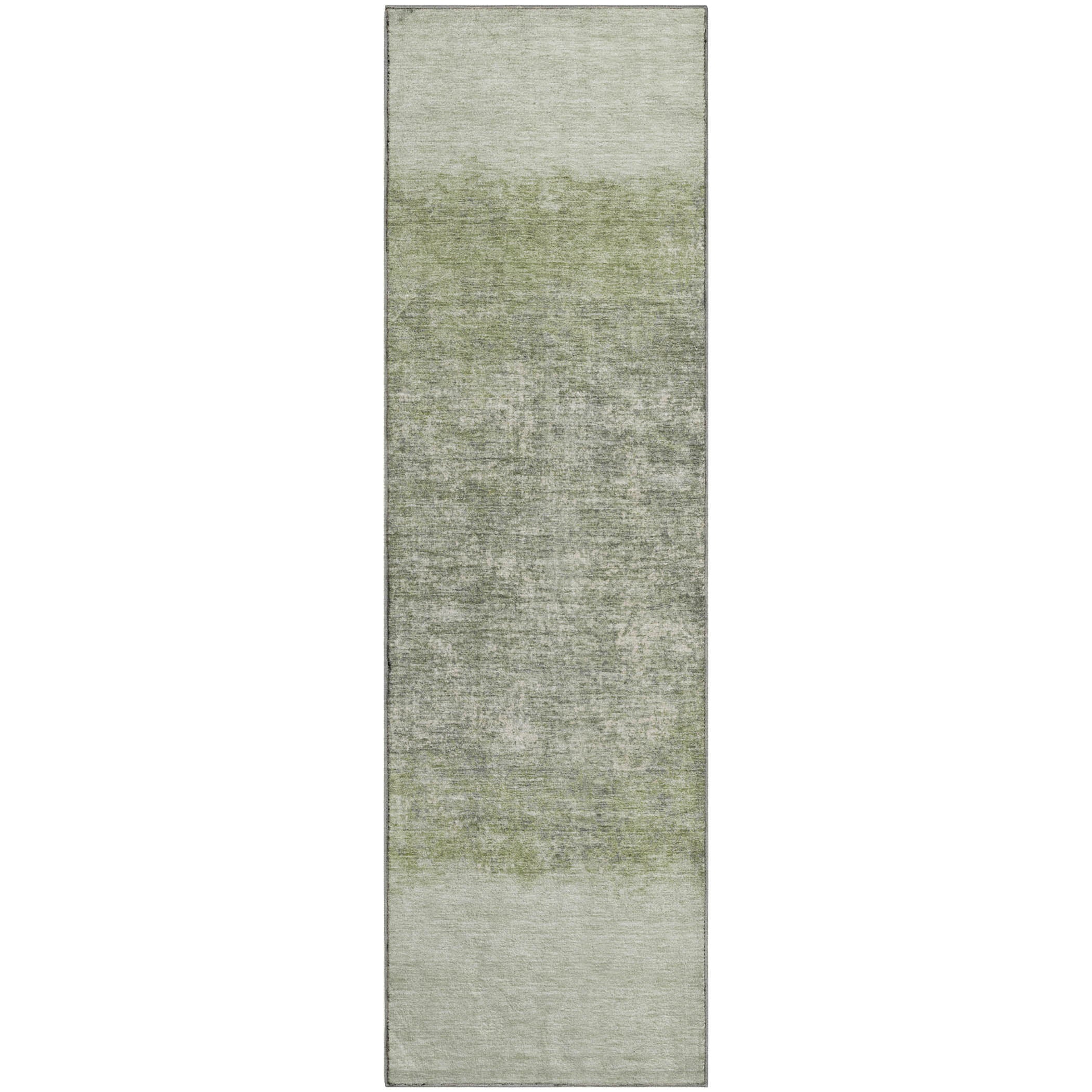 Luang Prabang Machine Washable Transitional Aloe Green Rug 2'3" x 7'6" #shape_Runner