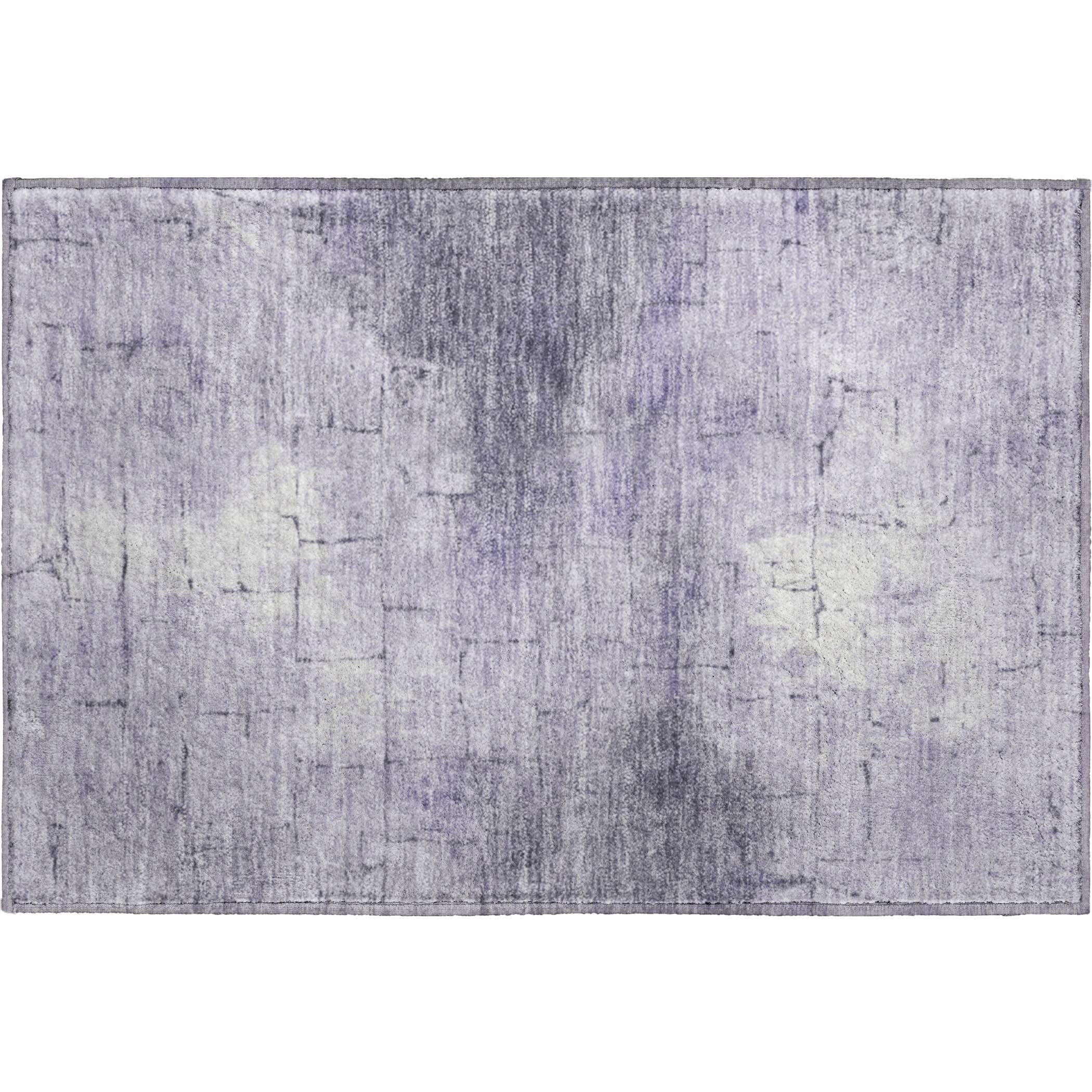 Queenstown Machine Washable Transitional Lavender Purple Rug 1'8" x 2'6" #shape_Rectangle