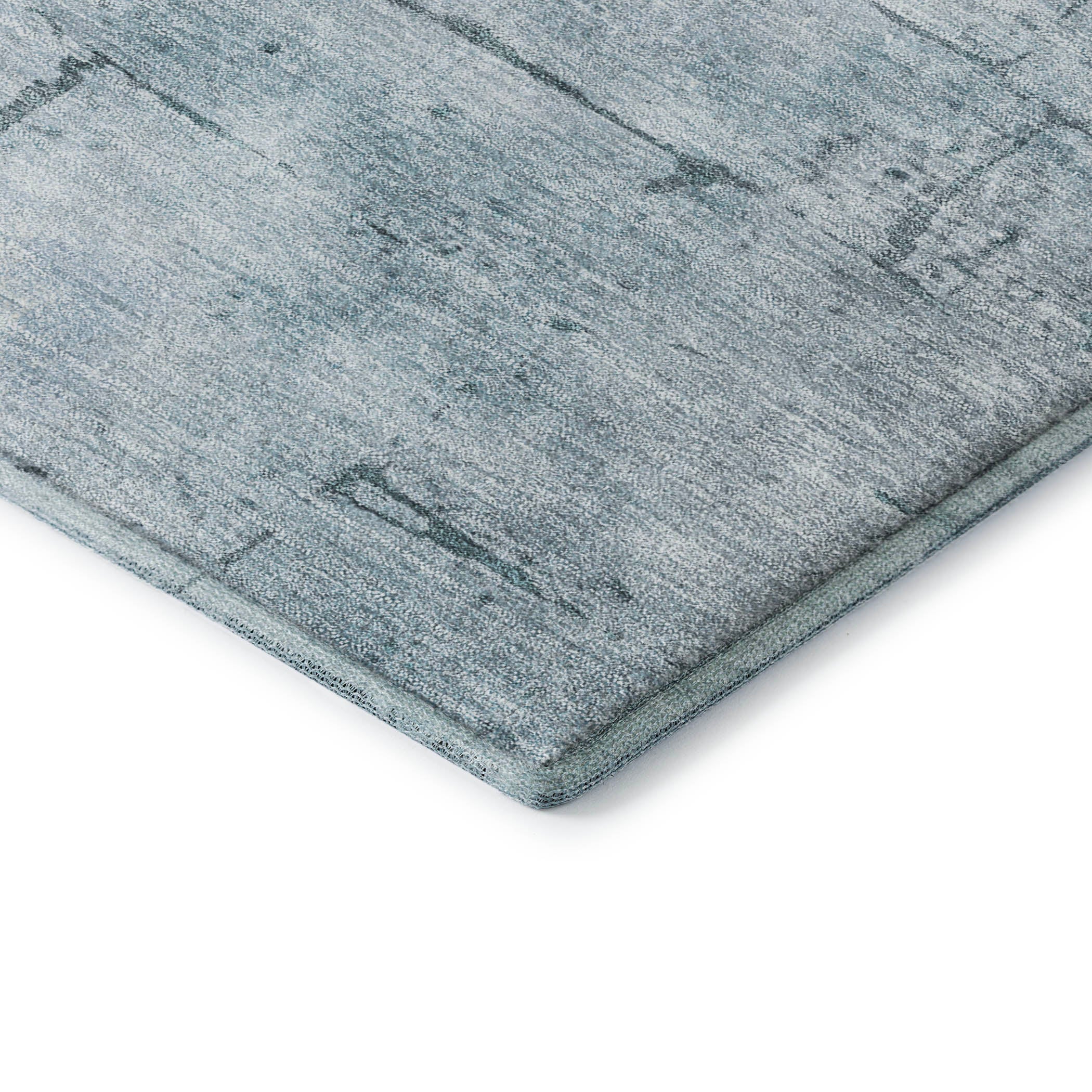 Queenstown Machine Washable Transitional Sky Blue Rug 1'8" x 2'6" #shape_Rectangle