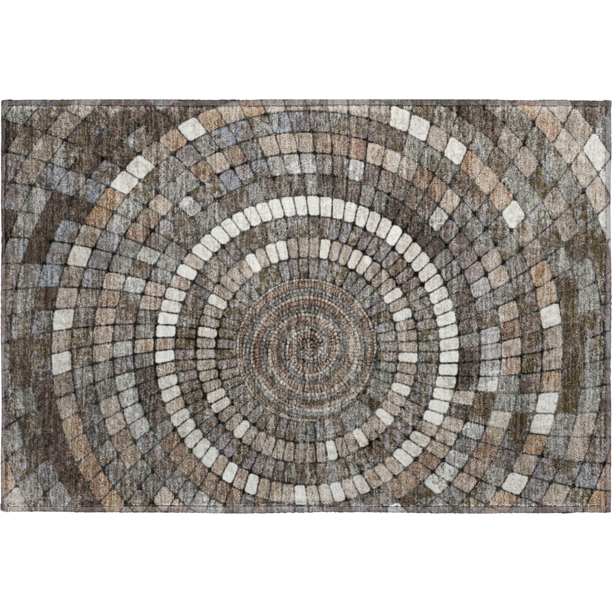 Siena Machine Washable Transitional Brown Rug 1'8" x 2'6" #shape_Rectangle