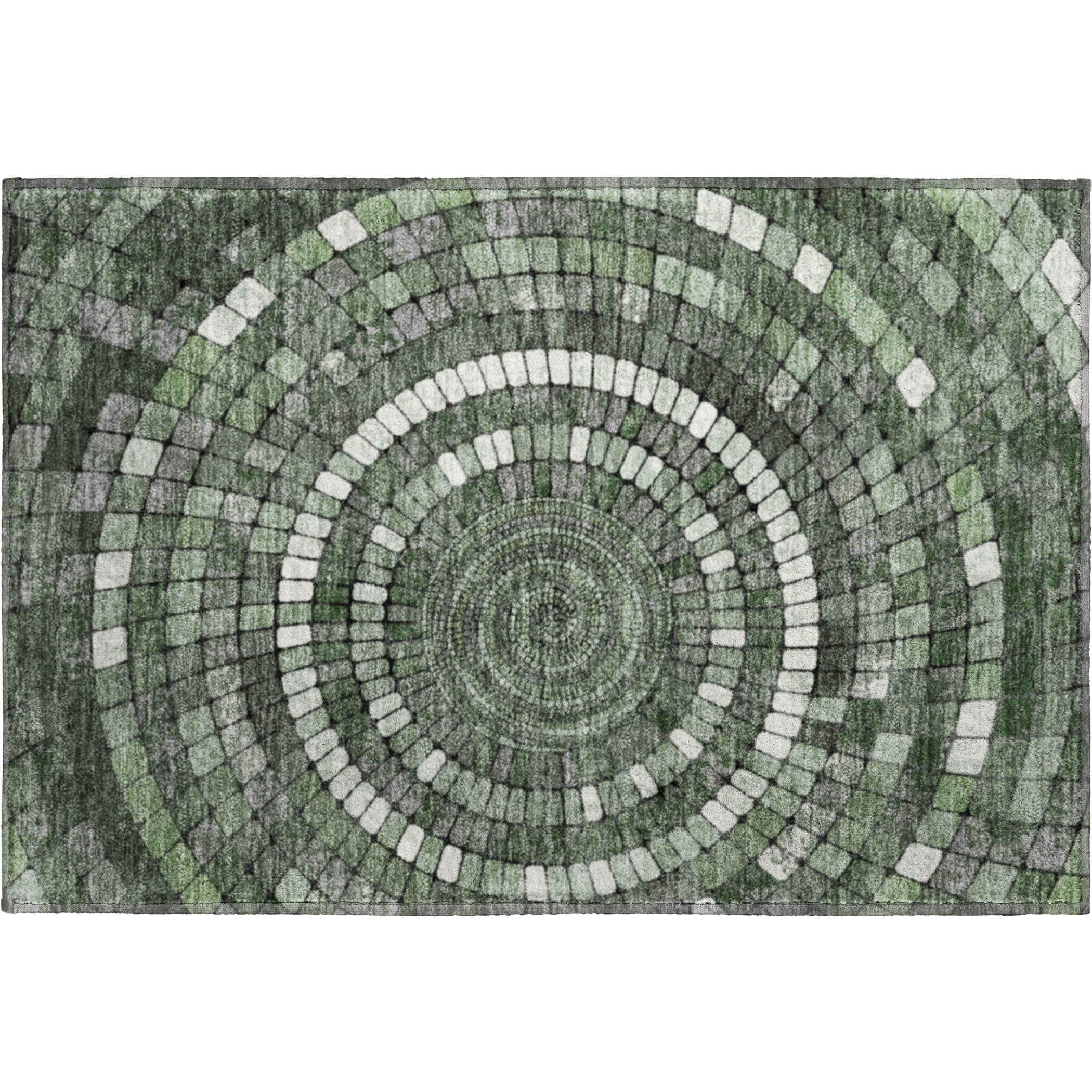 Siena Machine Washable Transitional Sage Green Rug 1'8" x 2'6" #shape_Rectangle