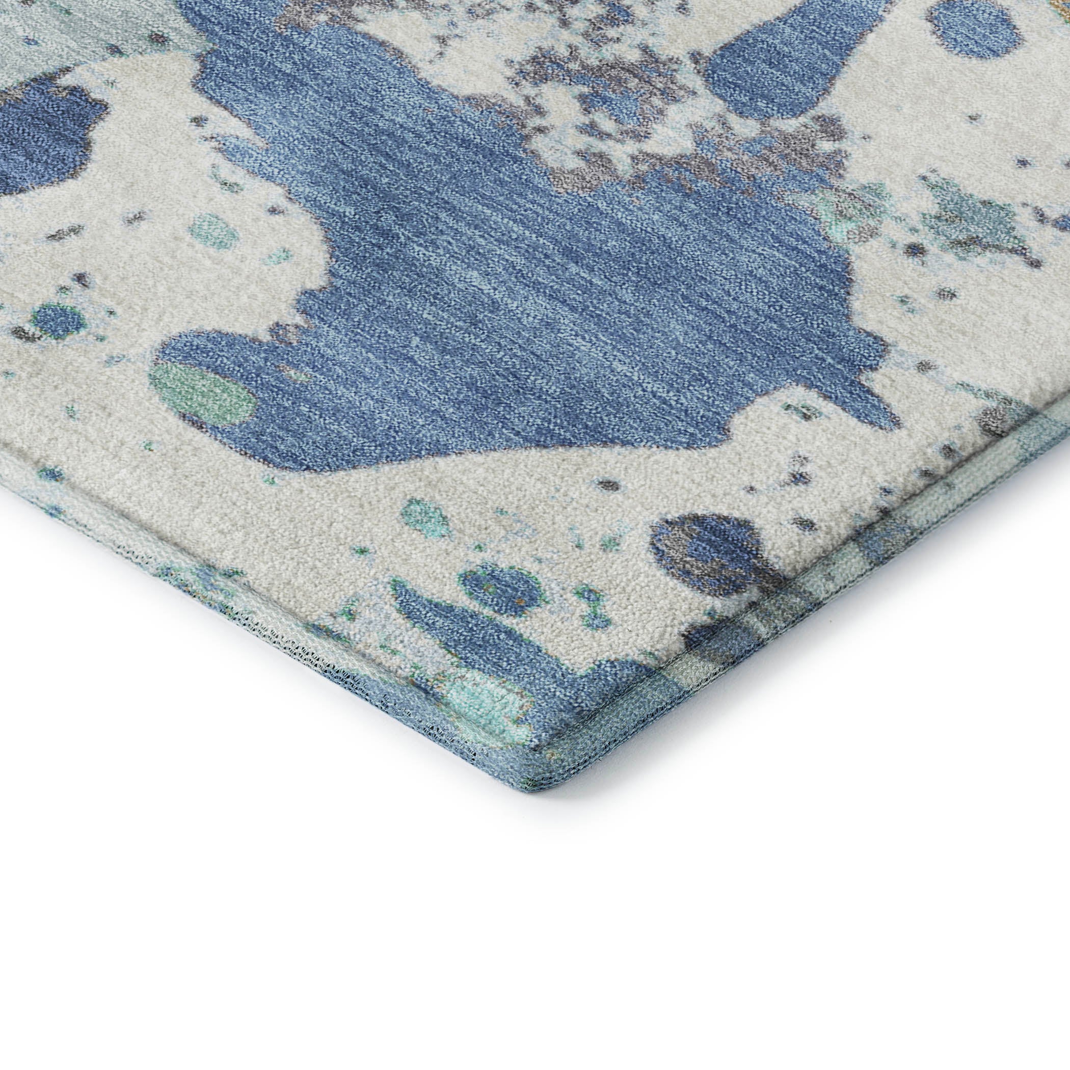 Marrakech Machine Washable Transitional Denim Blue Rug 1'8" x 2'6" #shape_Rectangle