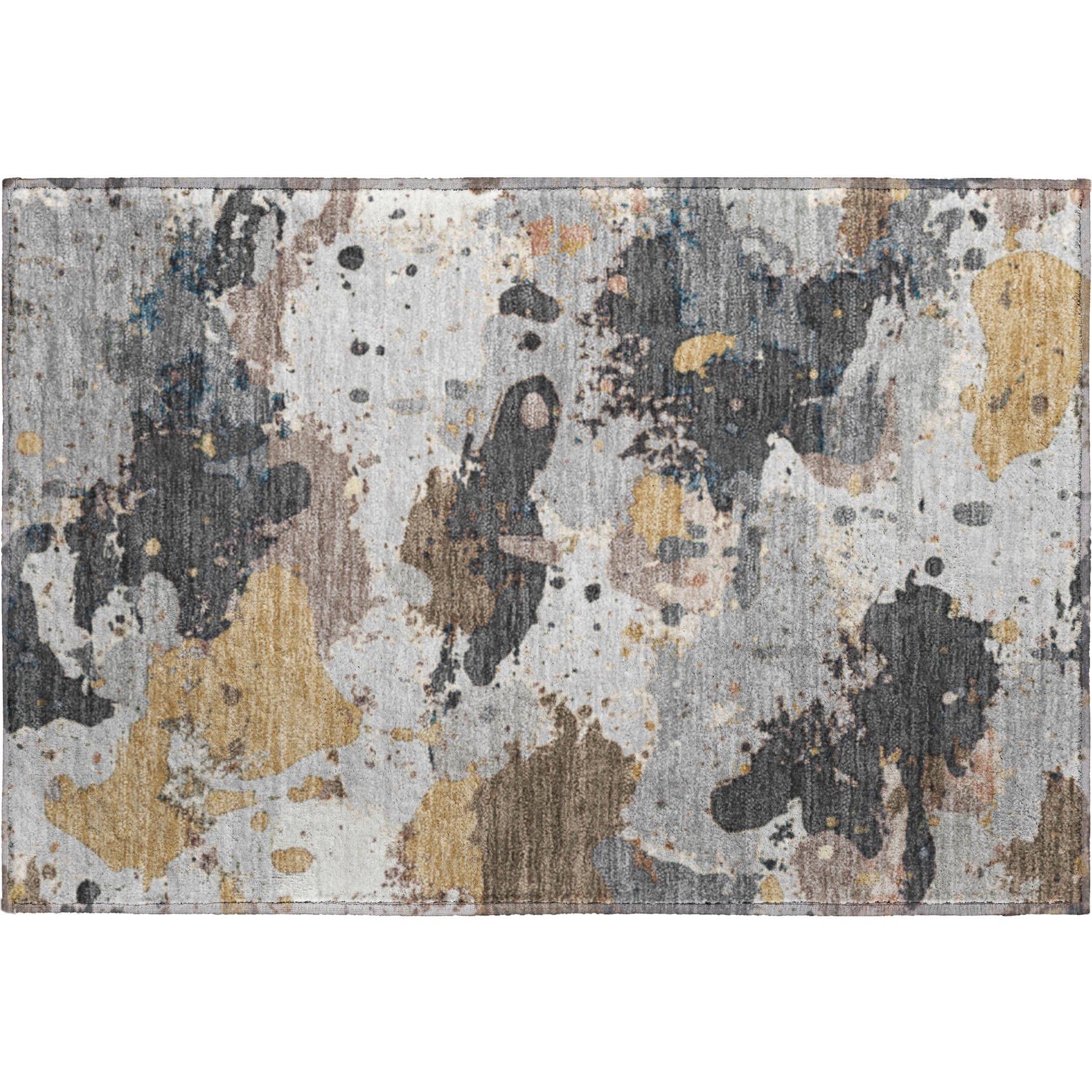 Marrakech Machine Washable Transitional Gray Rug 1'8" x 2'6" #shape_Rectangle