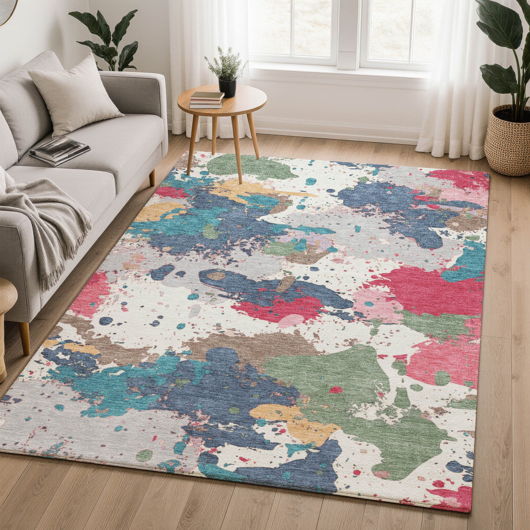 Marrakech Machine Washable Transitional Ivory Rug 2'6" x 3'10" #shape_Rectangle