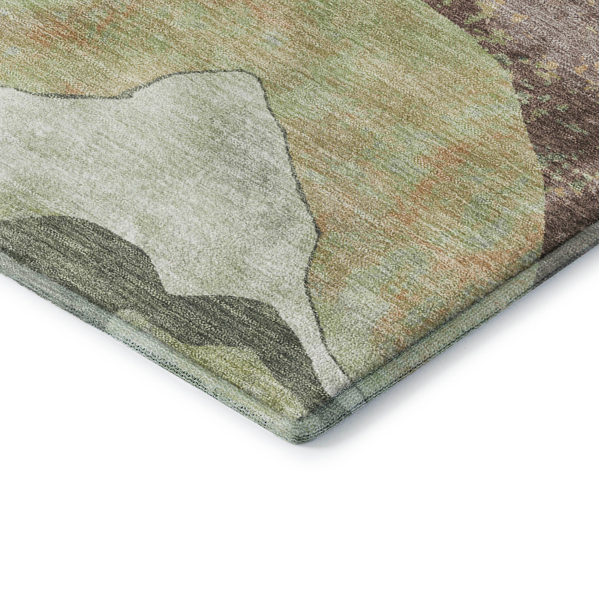 Split Machine Washable Transitional Aloe Green Rug 1'8" x 2'6" #shape_Rectangle