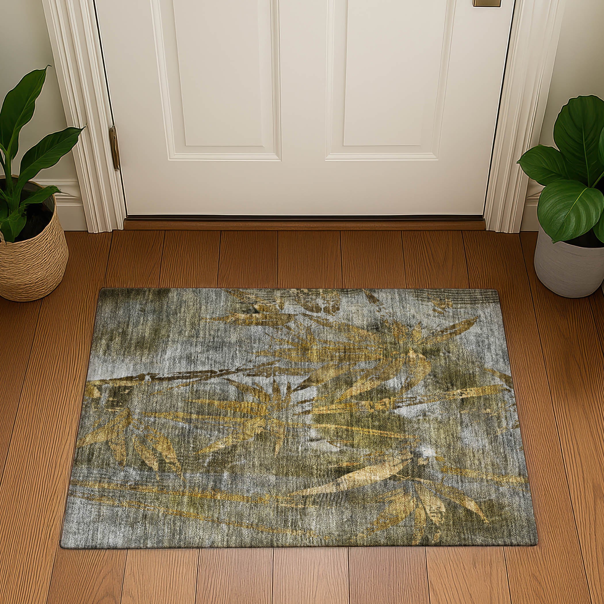 Vienna Machine Washable Transitional Pewter Gray Rug 1'8" x 2'6" #shape_Rectangle
